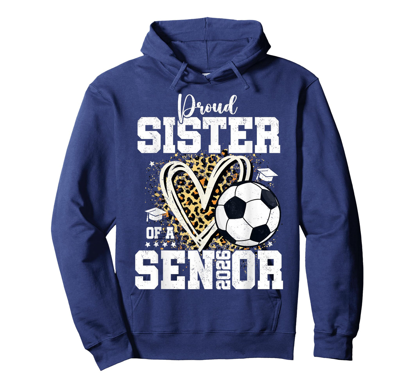 Proud Sister of A 2026 Senior Soccer Graduation Leopard T-Shirt