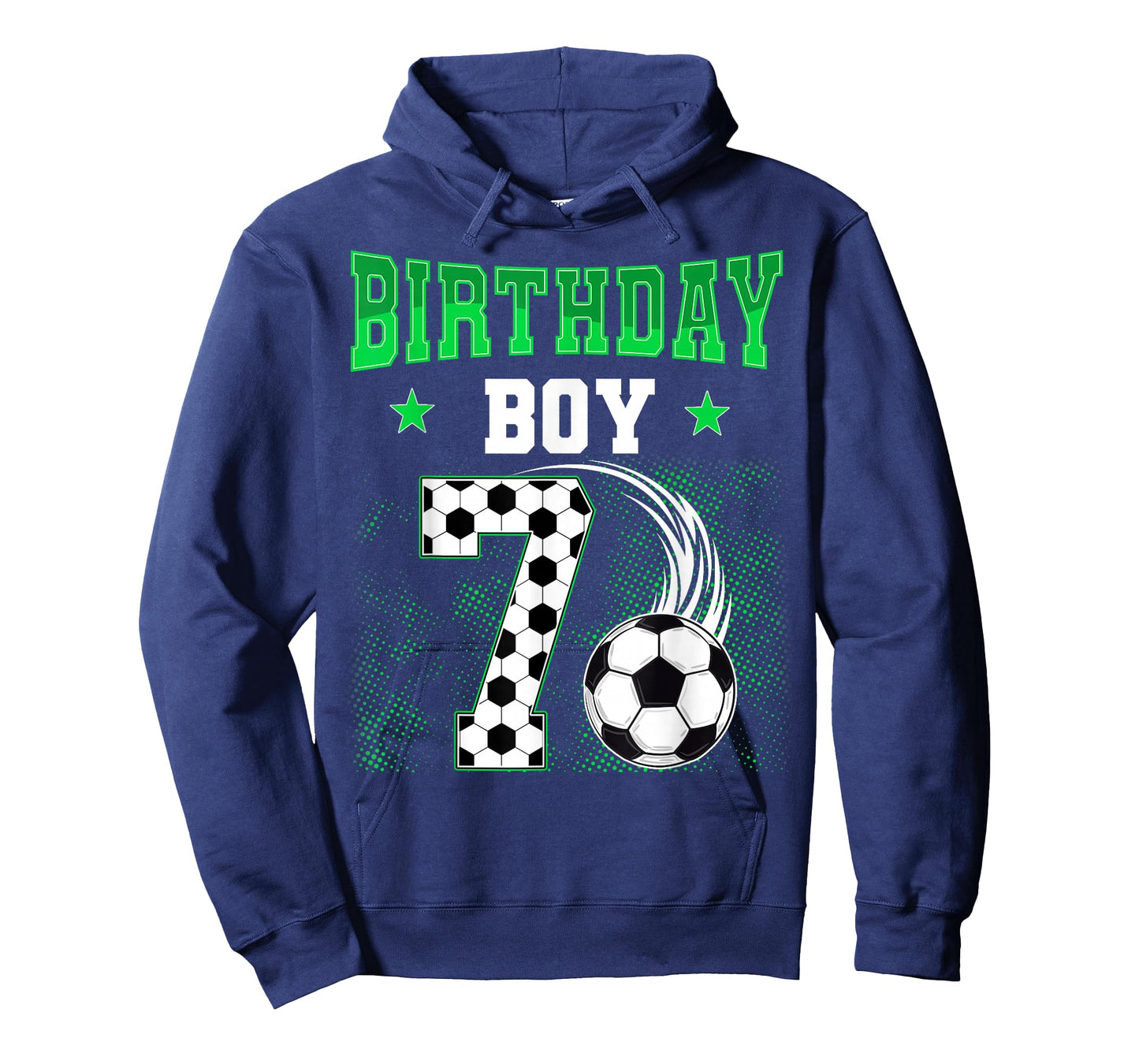 Funny 7th Birthday Boy Soccer Theme Party 7 Year Old Kids T-Shirt