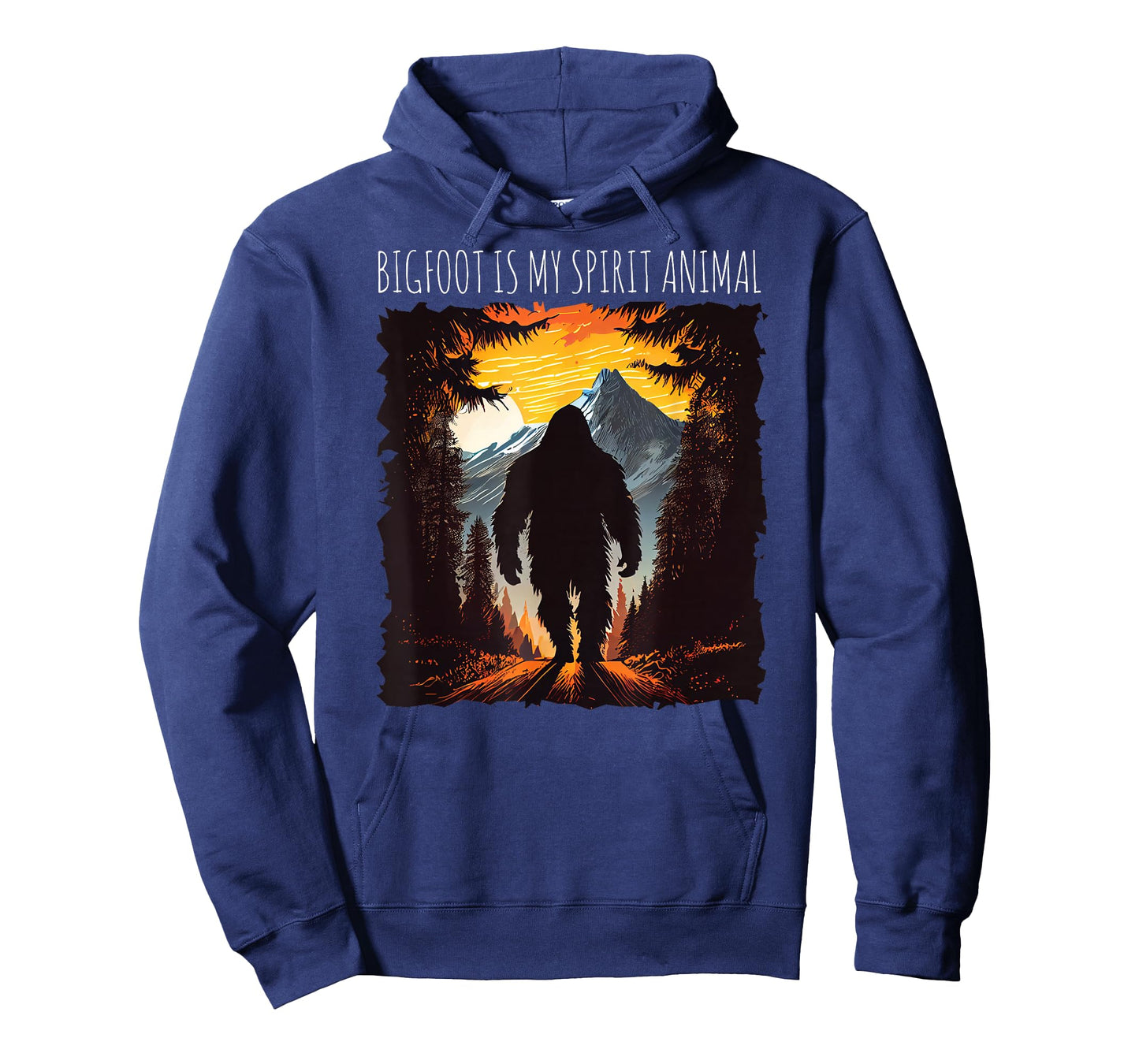 Bigfoot is My Spirit Animal Bigfoot Hiking Mountains Funny T-Shirt