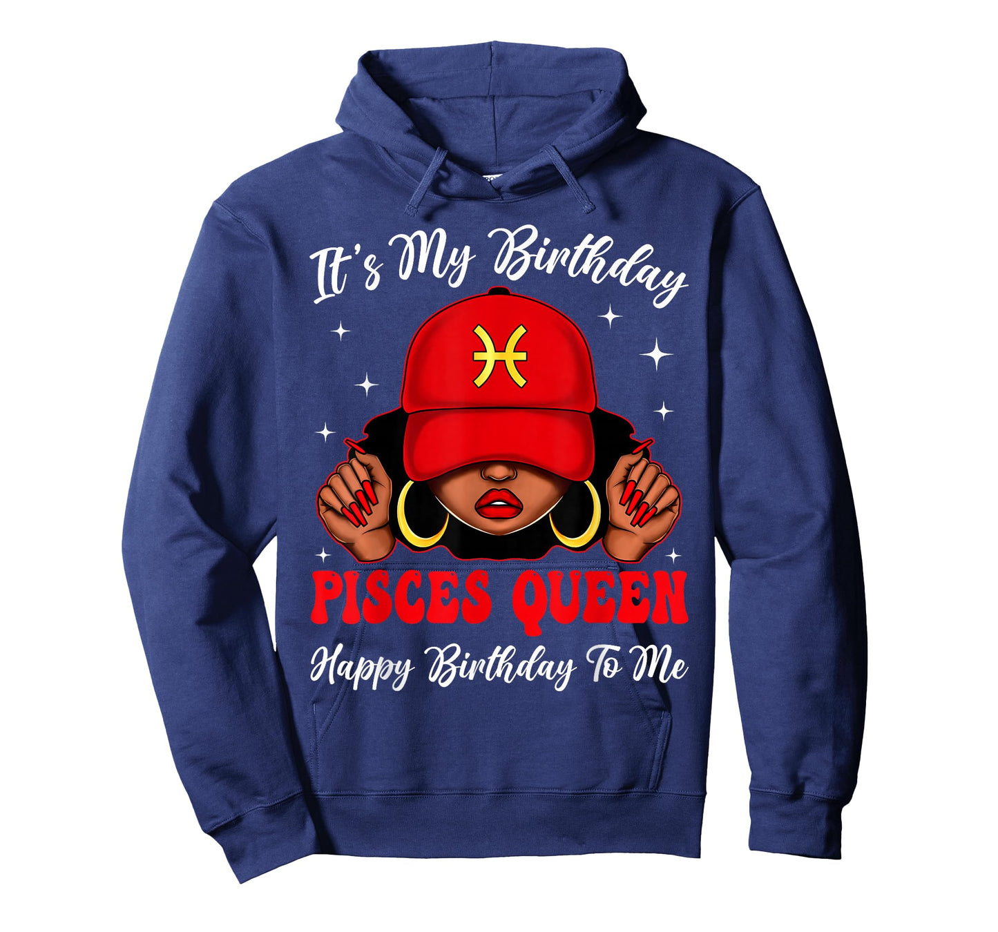 Pisces Queen Sassy Afro Black Woman Zodiac It's My Bday T-Shirt