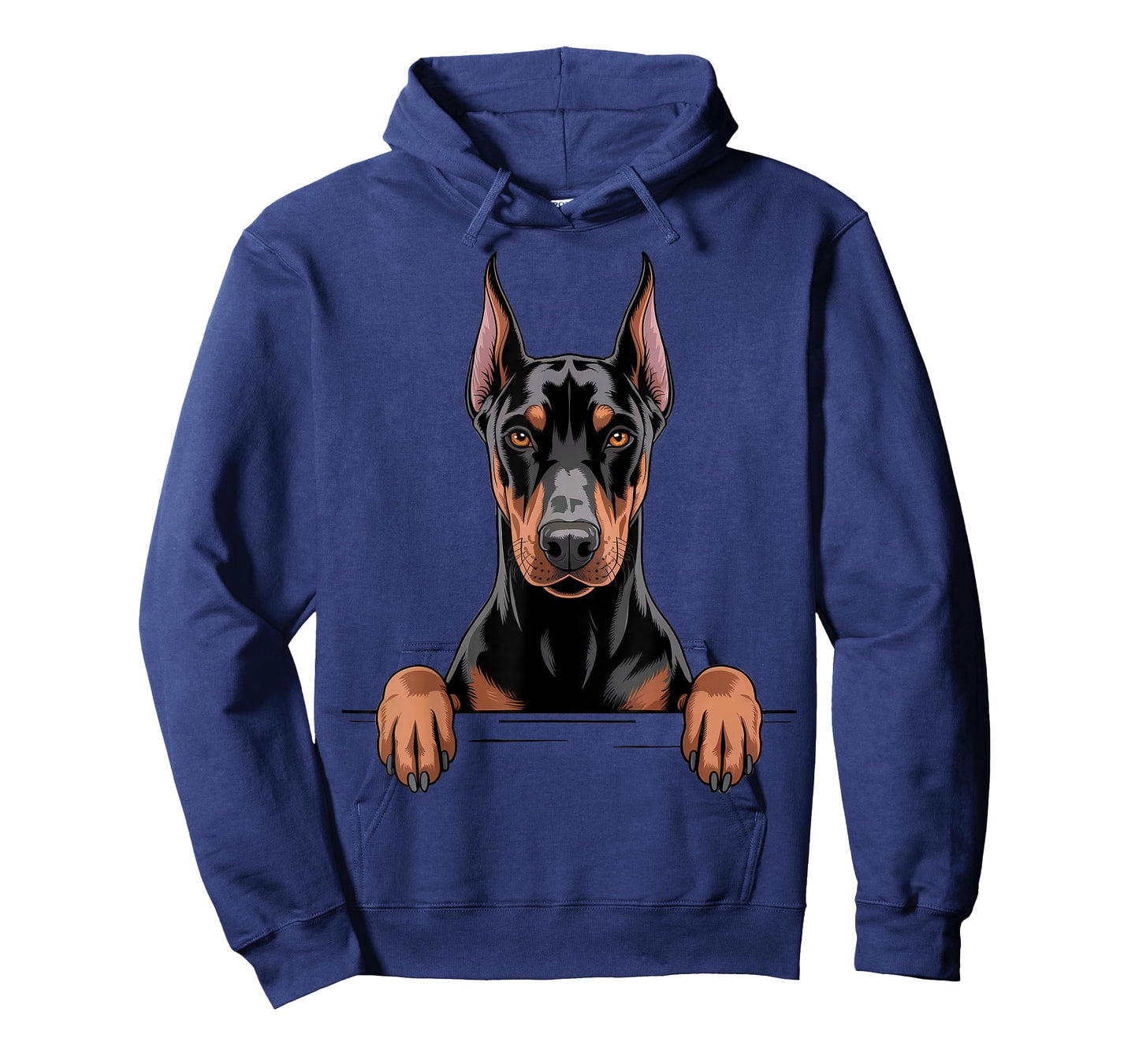 Doberman Pinscher Funny Peeking Pocket Dobermann Puppy Dog T-Shirt