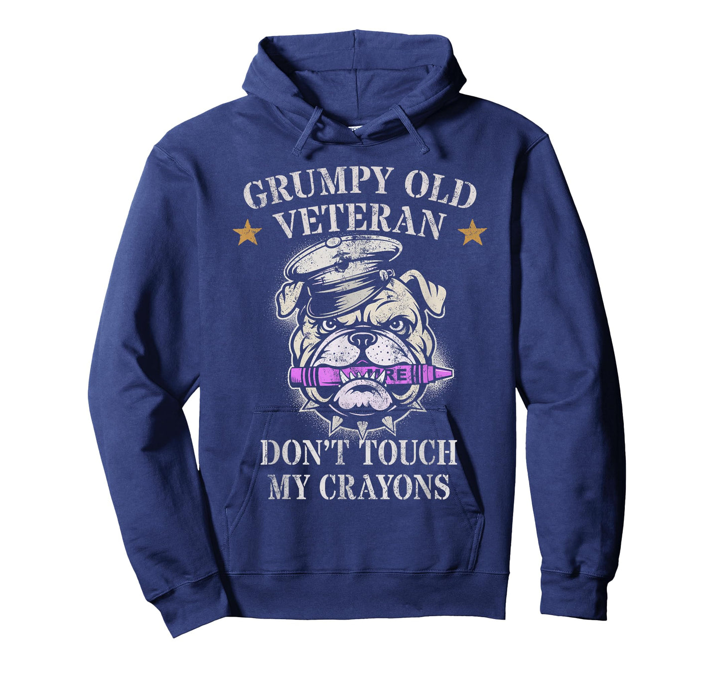 Sarcastic Grumpy Old Veteran My Crayons Officer Family T-Shirt