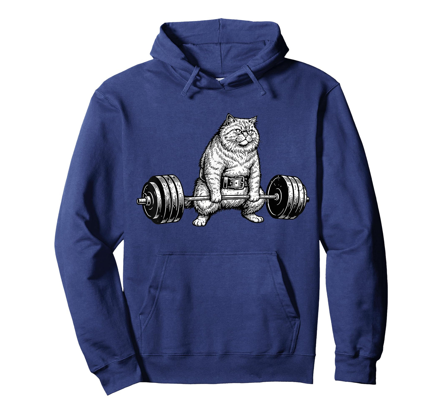 Retro Cat Deadlift Powerlifting Funny Gym Weight Lifting T-Shirt