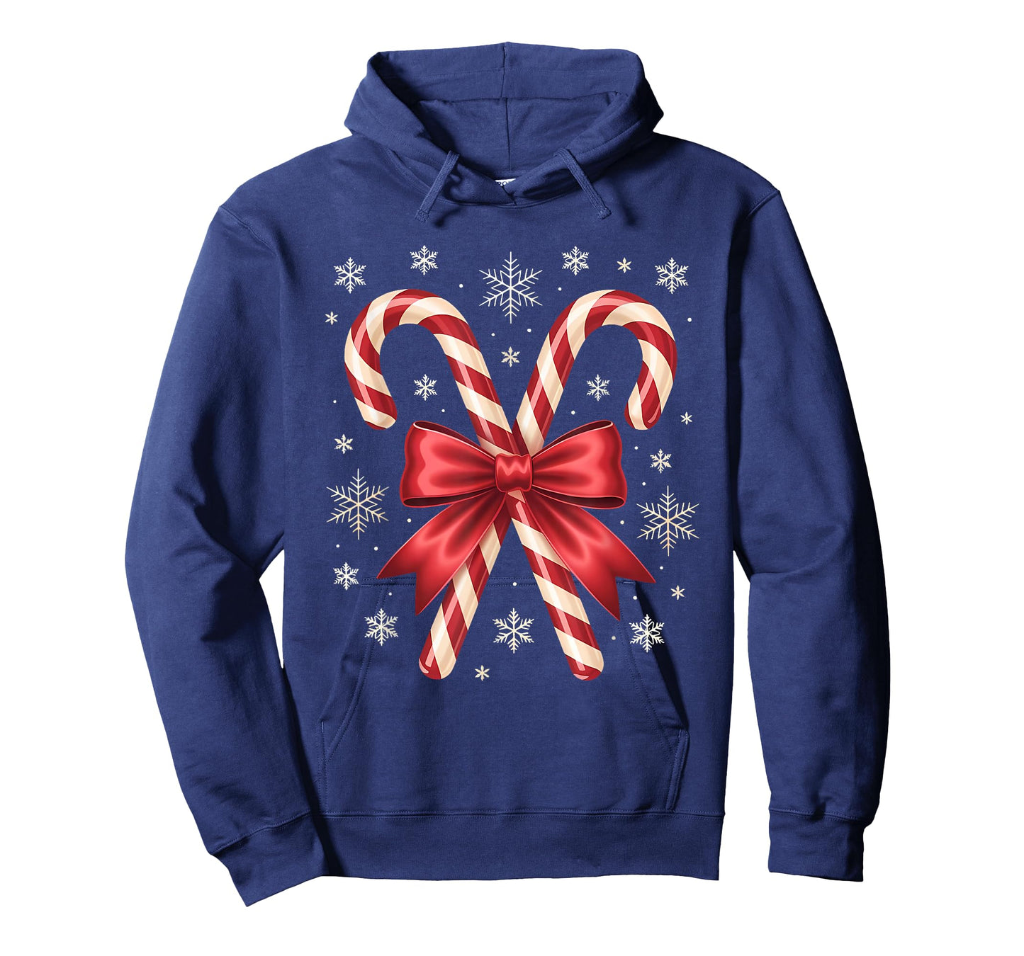 Candy Cane Christmas Season Girls Womens Retro Coquette Bow T-Shirt