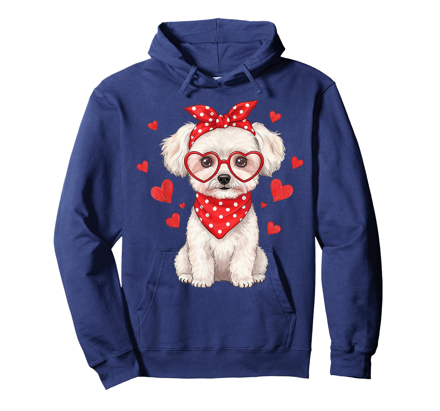 Bichon Frise Dog Valentines Day Cute Heart Glasses Dog Lover T-Shirt