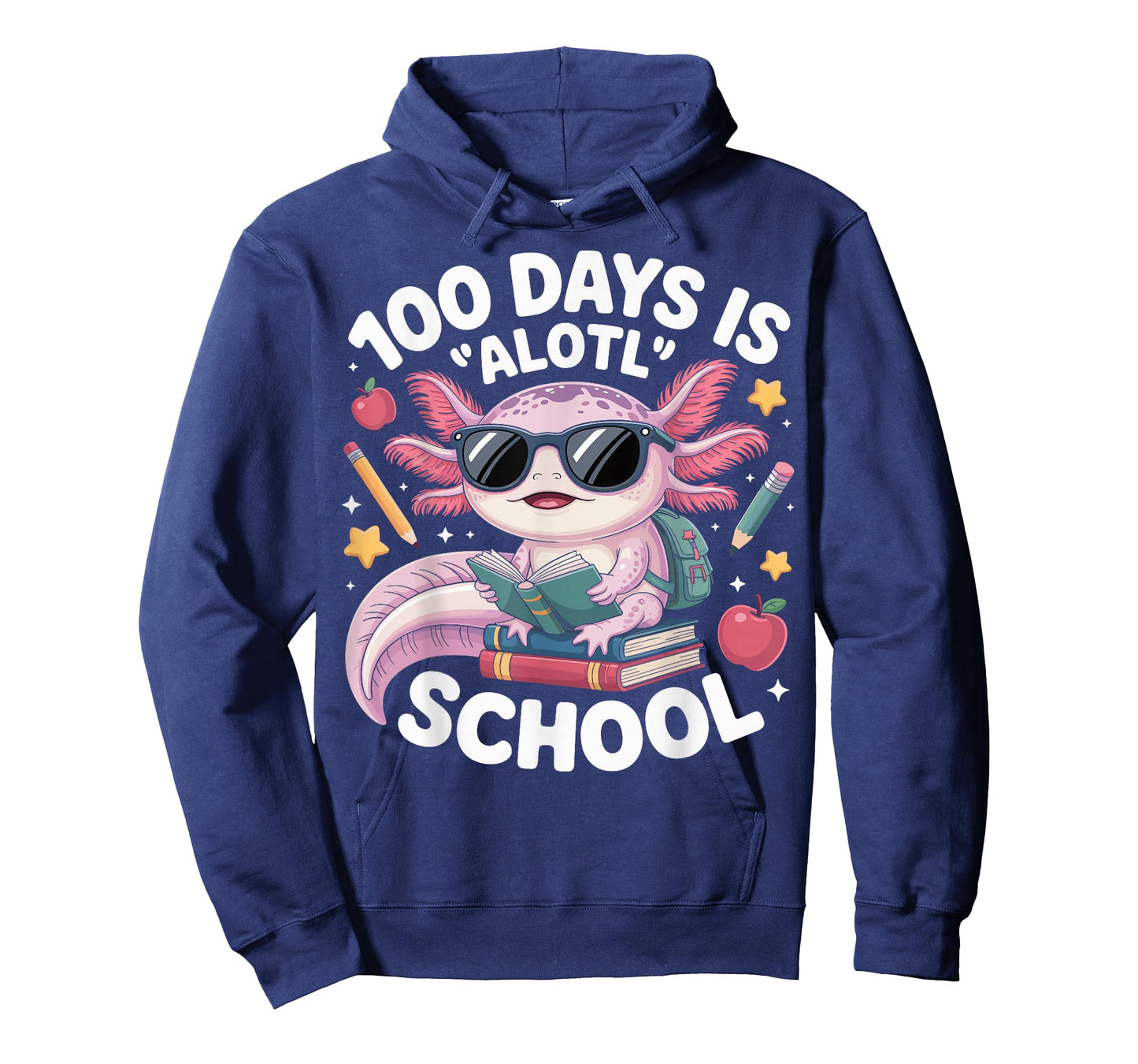 100 Days is Alotl School 100th Day of School Axolotl Kids T-Shirt