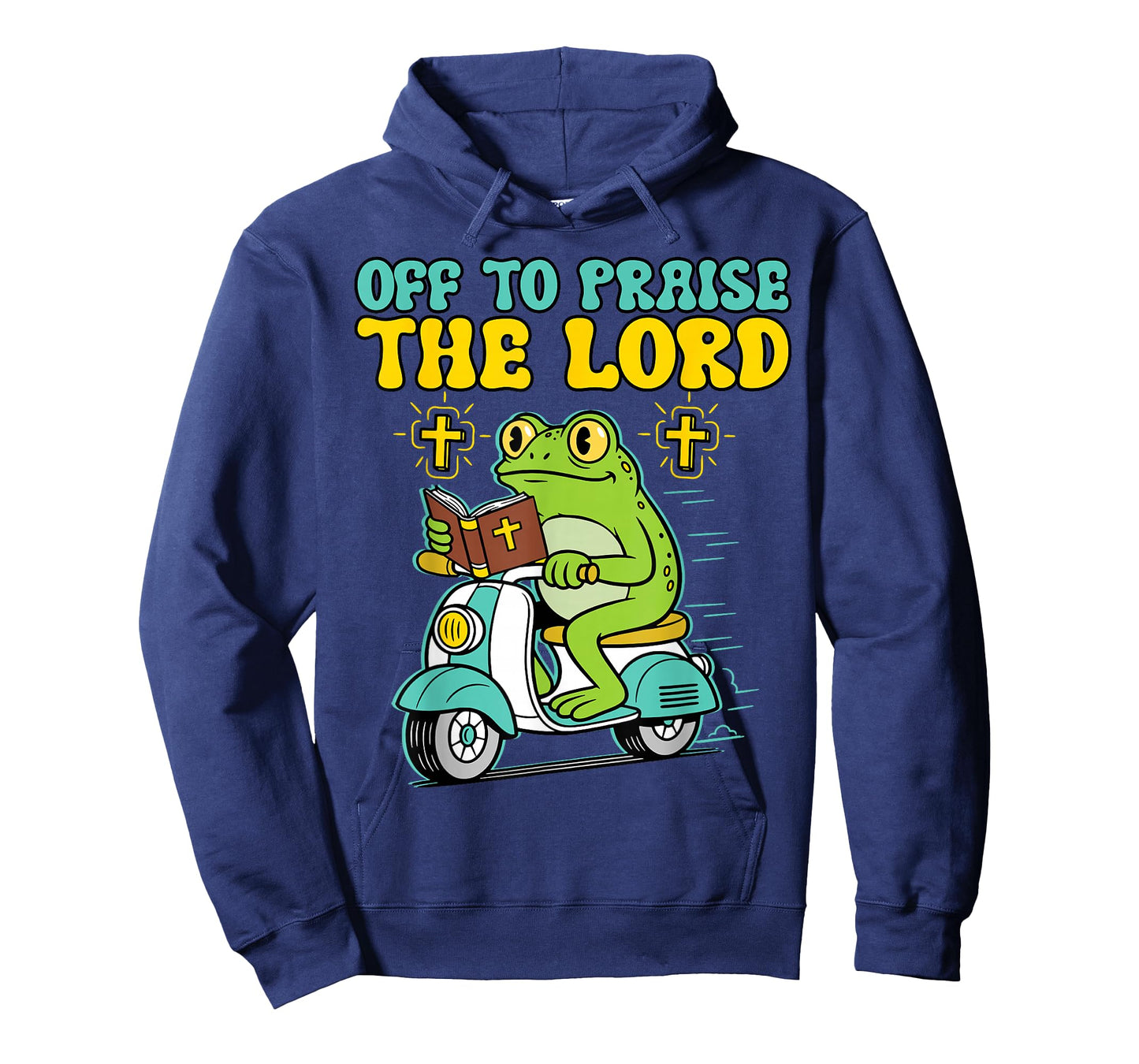 Funny Christian Frog Meme Off to Praise The Lord Religious T-Shirt