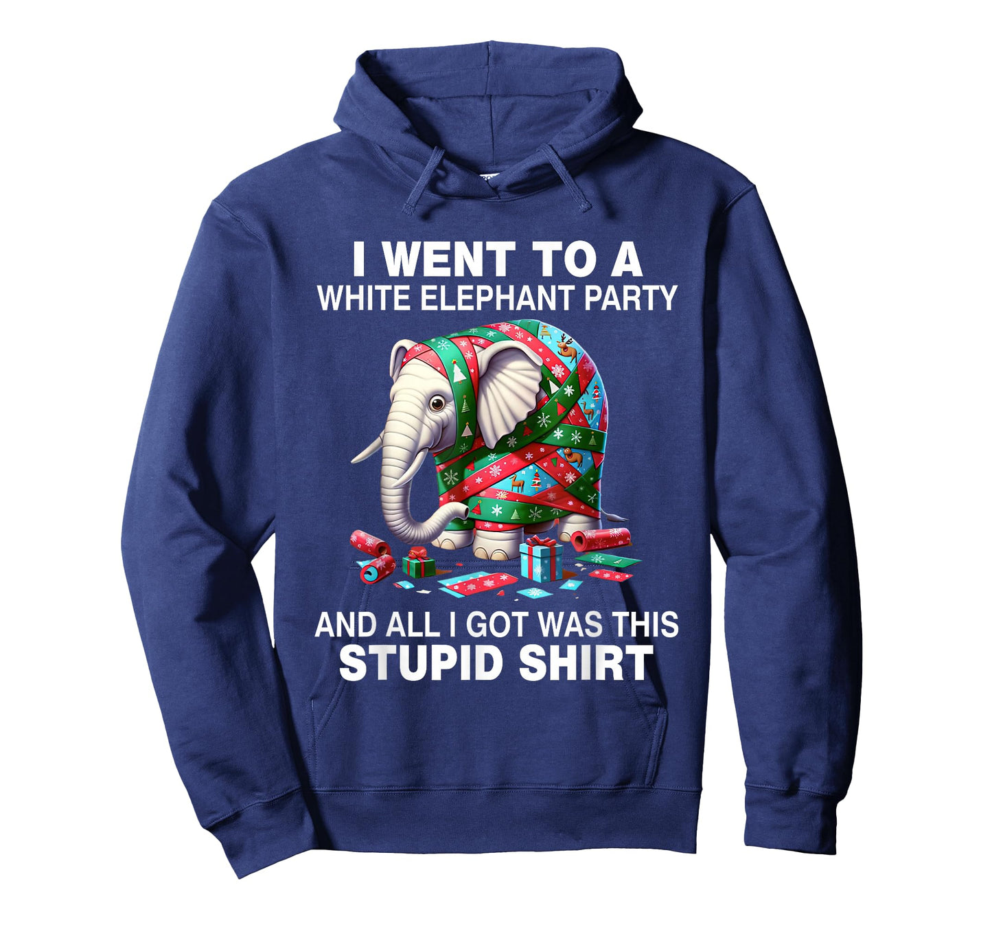 Funny White Elephant Gift Wrapped Elephant Dumb T-Shirt