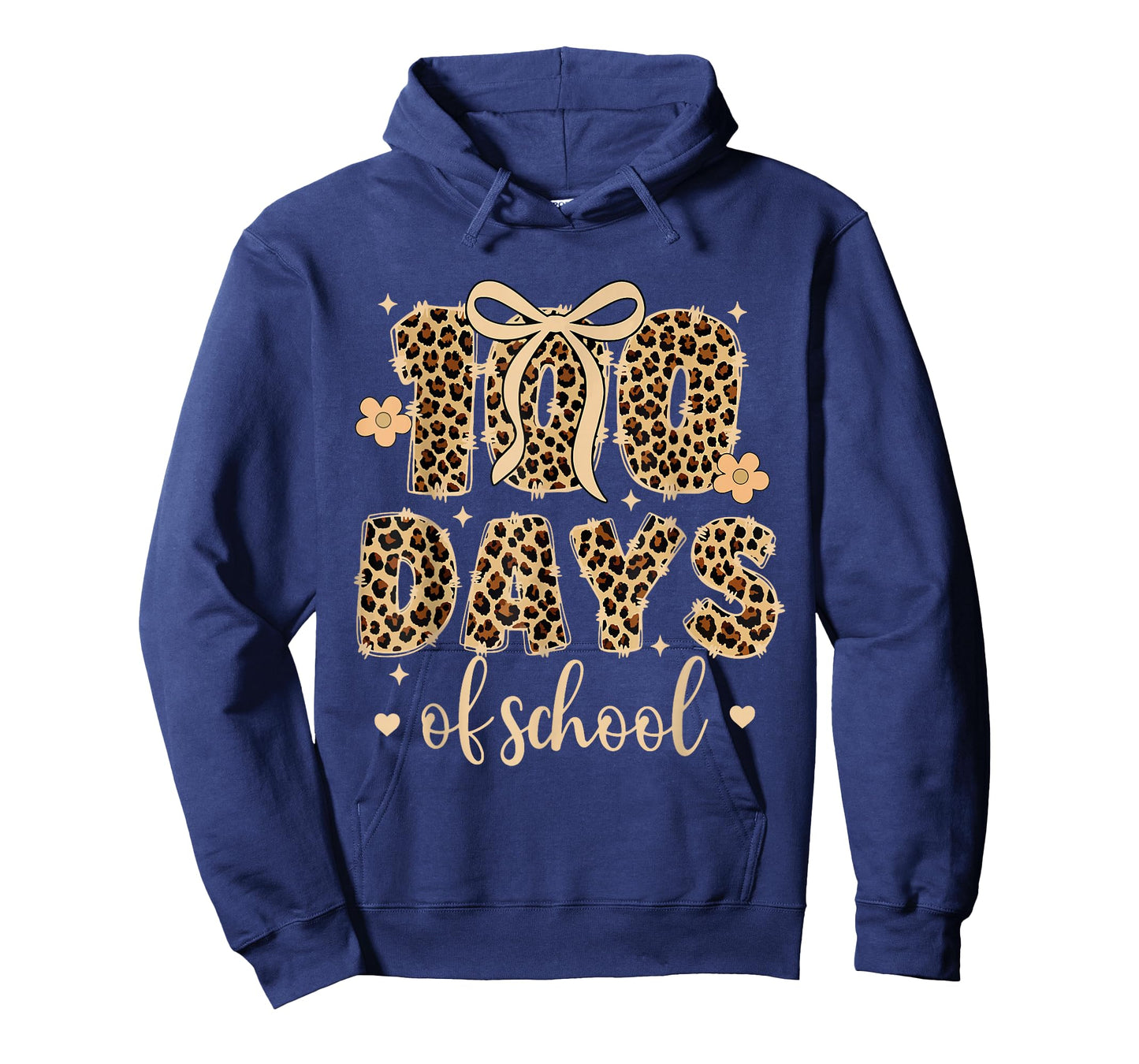Funny Teacher 100 Days of School Leopard Pencil Coquette Bow T-Shirt