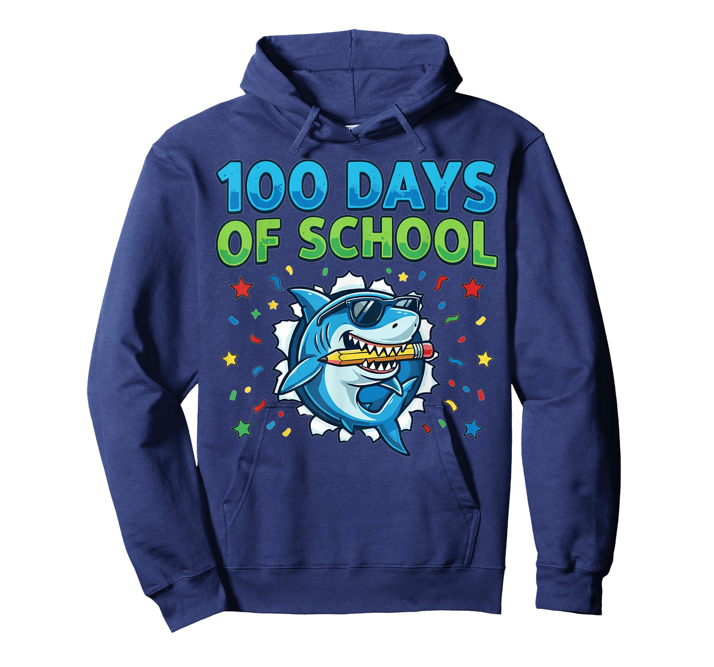 Happy 100 Days of School Shark Boys T-Shirt