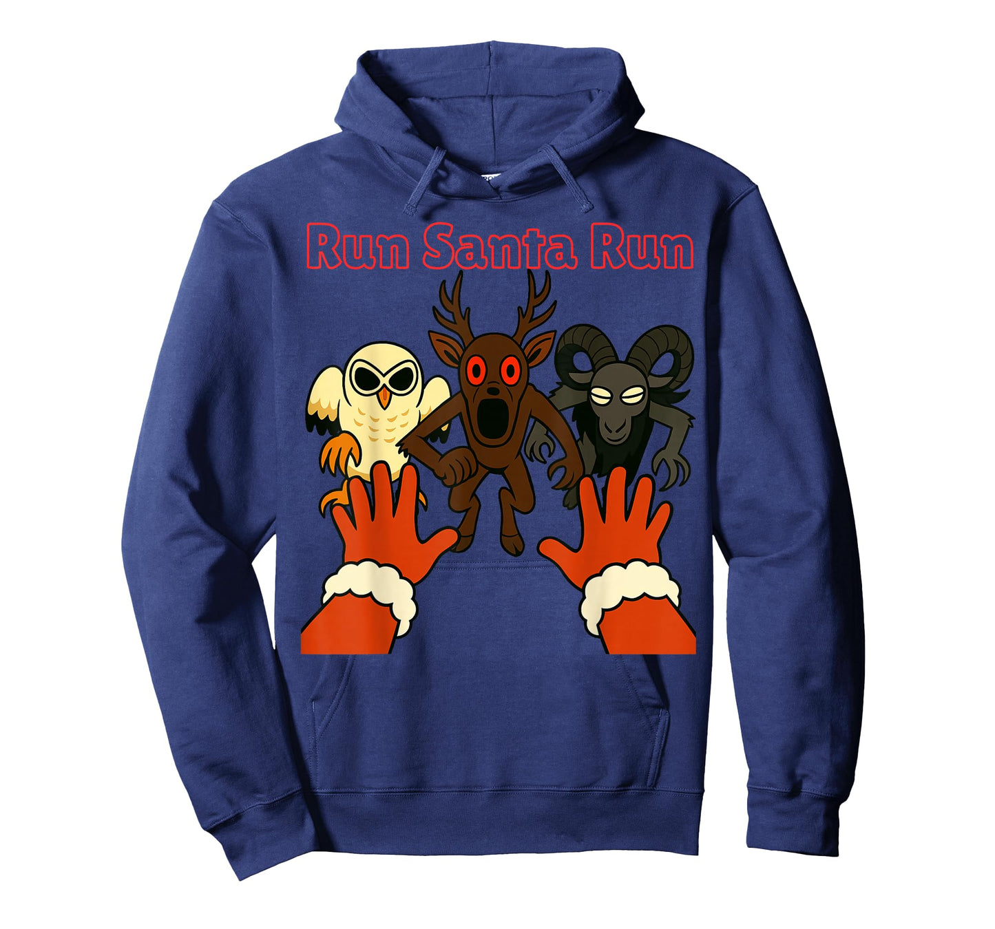 Run Santa Run. Ram Deer Owl Chasing Animals in The Forest T-Shirt