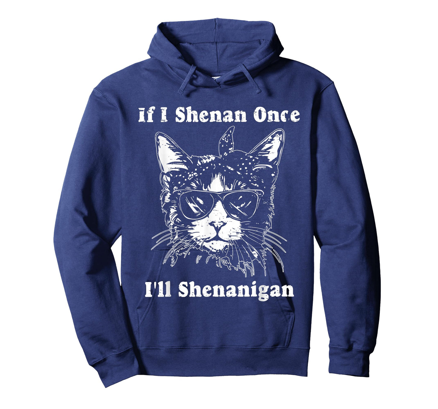 Cat Retro If I Shenan Once I'll Shenanigan Funny Christmas T-Shirt