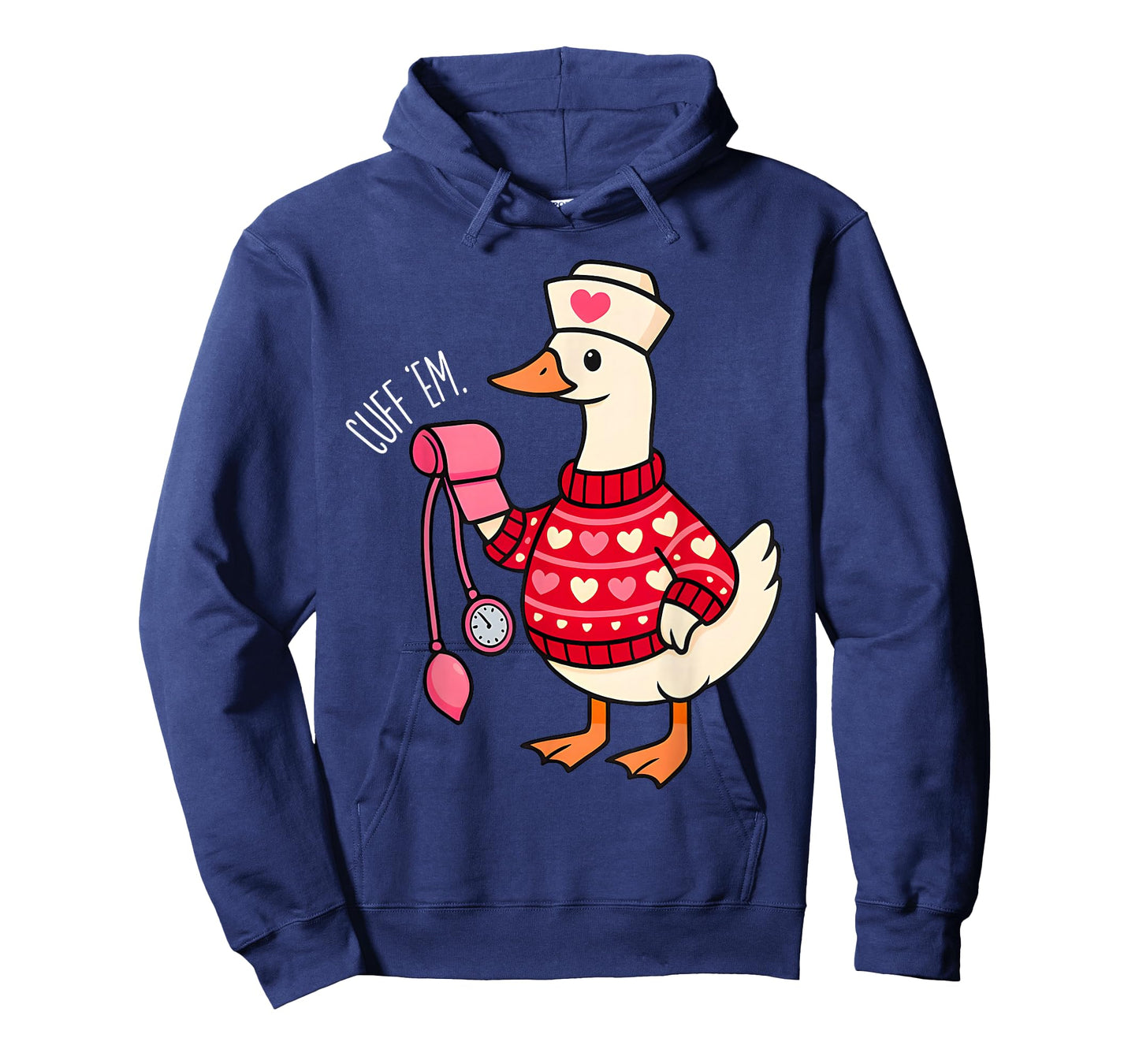 Silly Valentine Goose Nurse ER CNA LPN Valentines Day T-Shirt