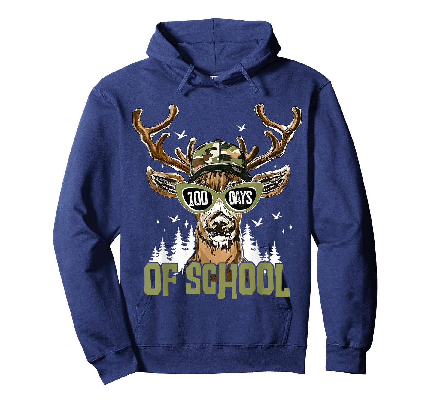 100 Days of School Funny Buck Deer Hunter Boy Girl Teacher T-Shirt