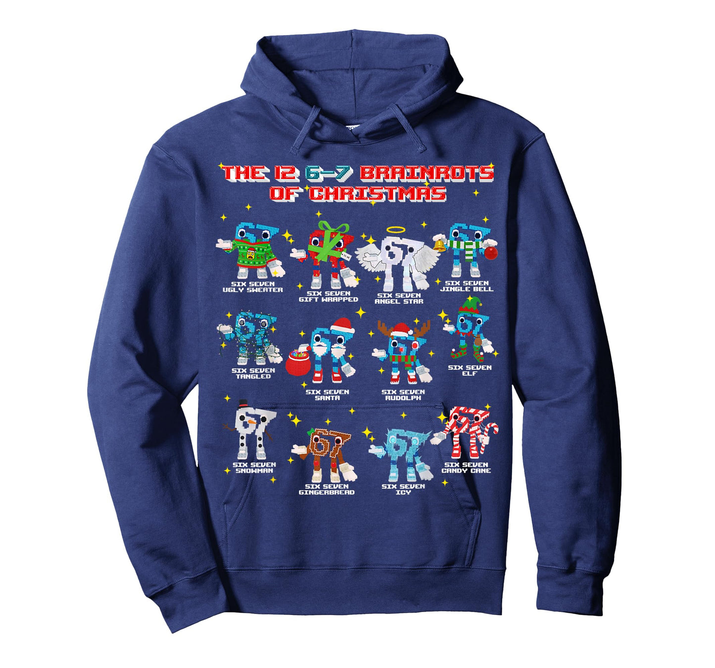 The 12 67 Brainrots of Christmas Funny 6-7 Brainrot for Kids T-Shirt