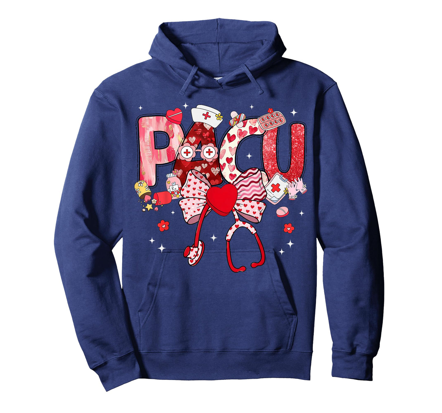 Valentine Pacu Nurse Coquette Bow Stethoscope Girl Women T-Shirt
