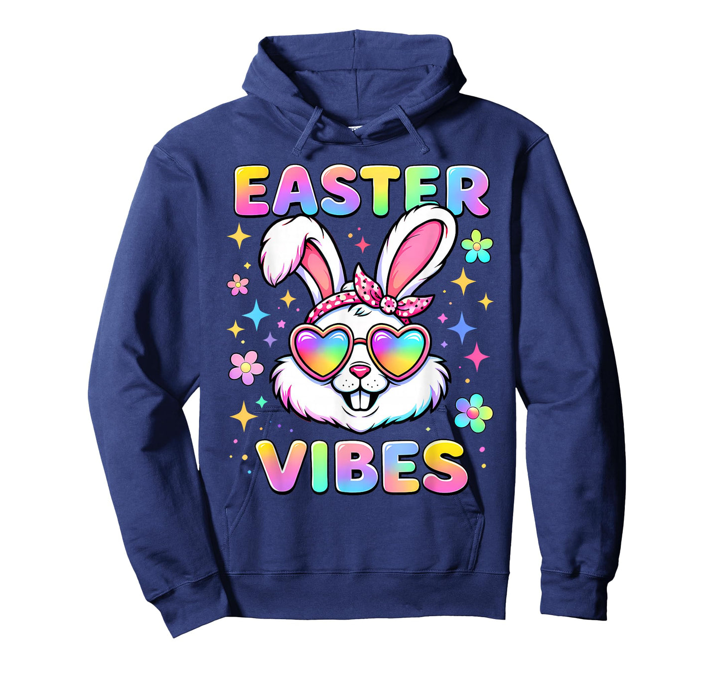 Kids Girls Easter Bunny Face Vibes Easter Kids Girls Women T-Shirt