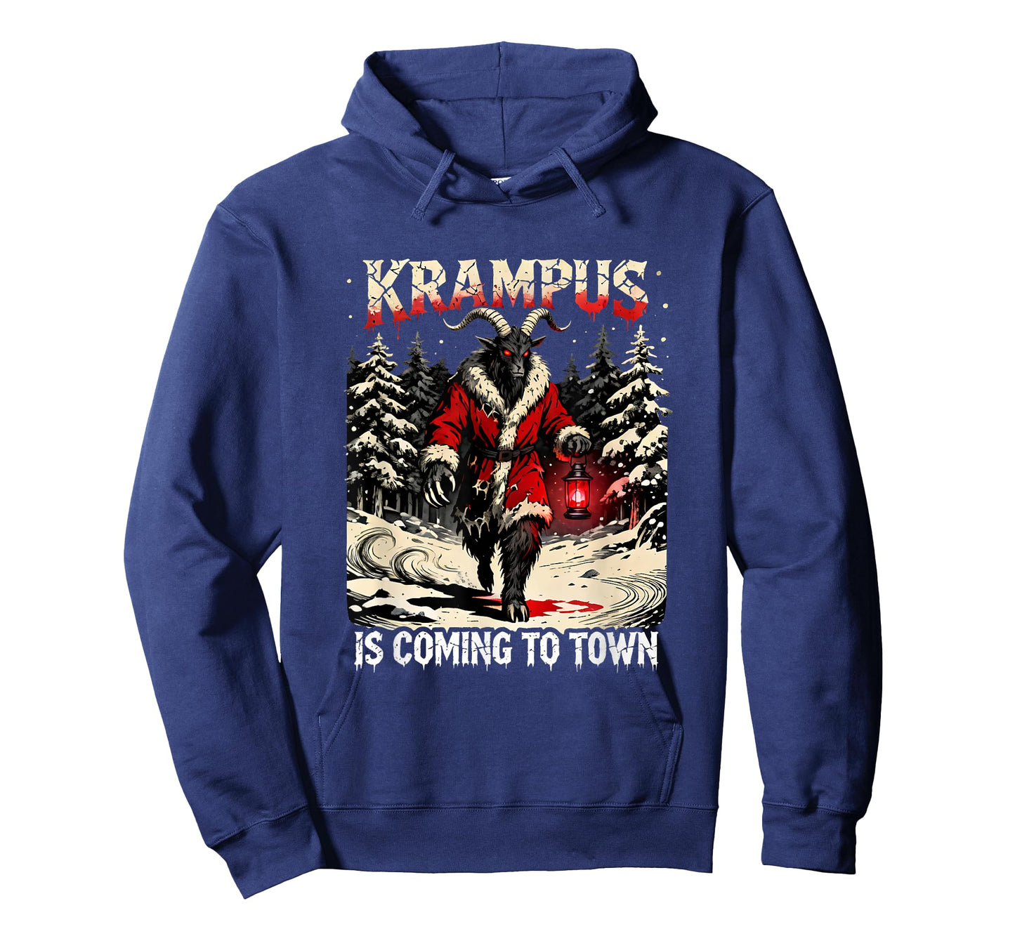 Krampus is Coming to Town Dark Christmas Xmas Horror Monster T-Shirt