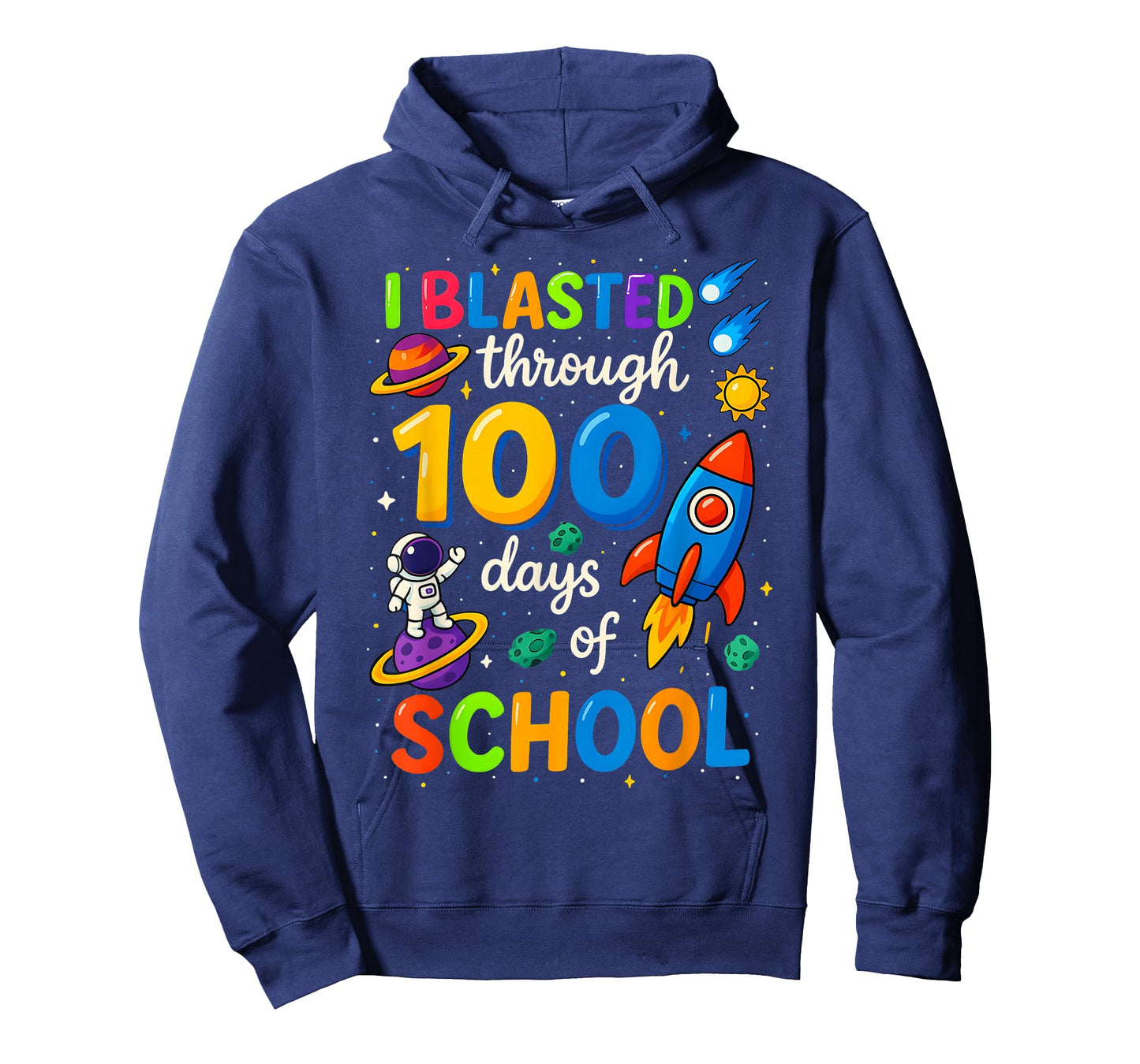 100 Days of School I Blasted Through 100 Days Teacher Kids T-Shirt