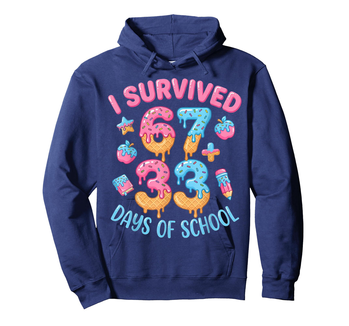 I Survived 100 Days of School 67+33 Days Teachers 100th Day T-Shirt