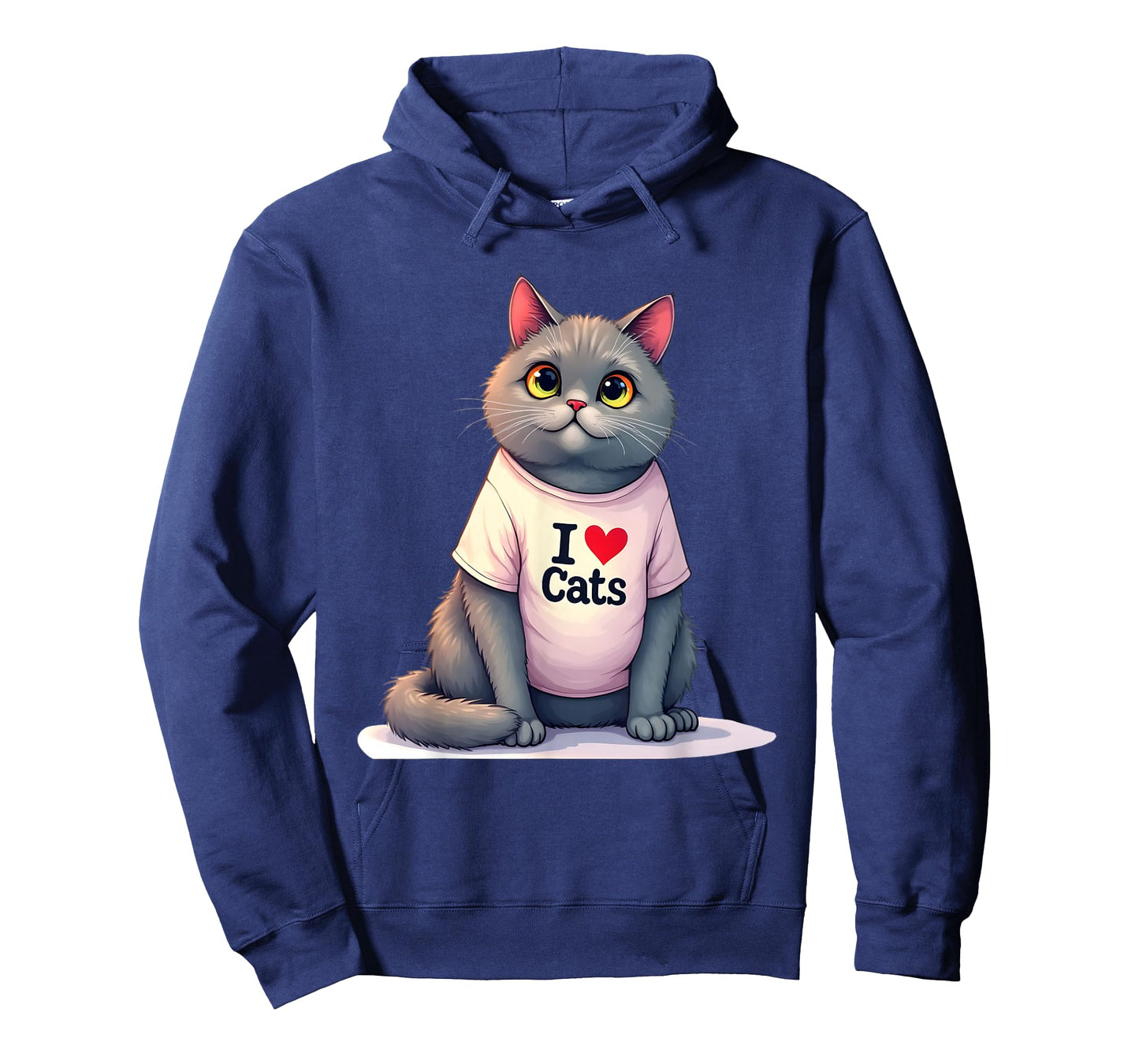 I Love Cats Cute Gray Kitty for A Cat Owner T-Shirt