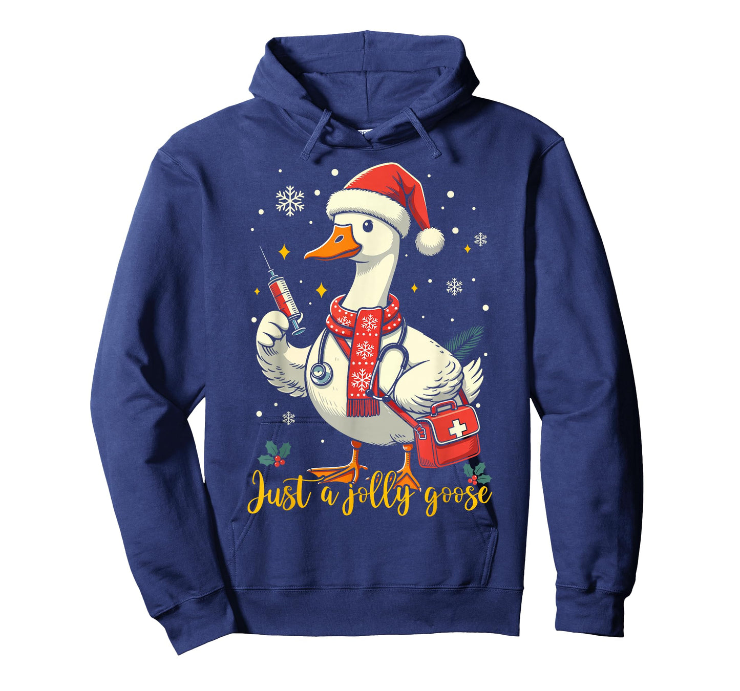 Just A Jolly Goose Nurse Christmas Funny Goose Nurse Xmas T-Shirt