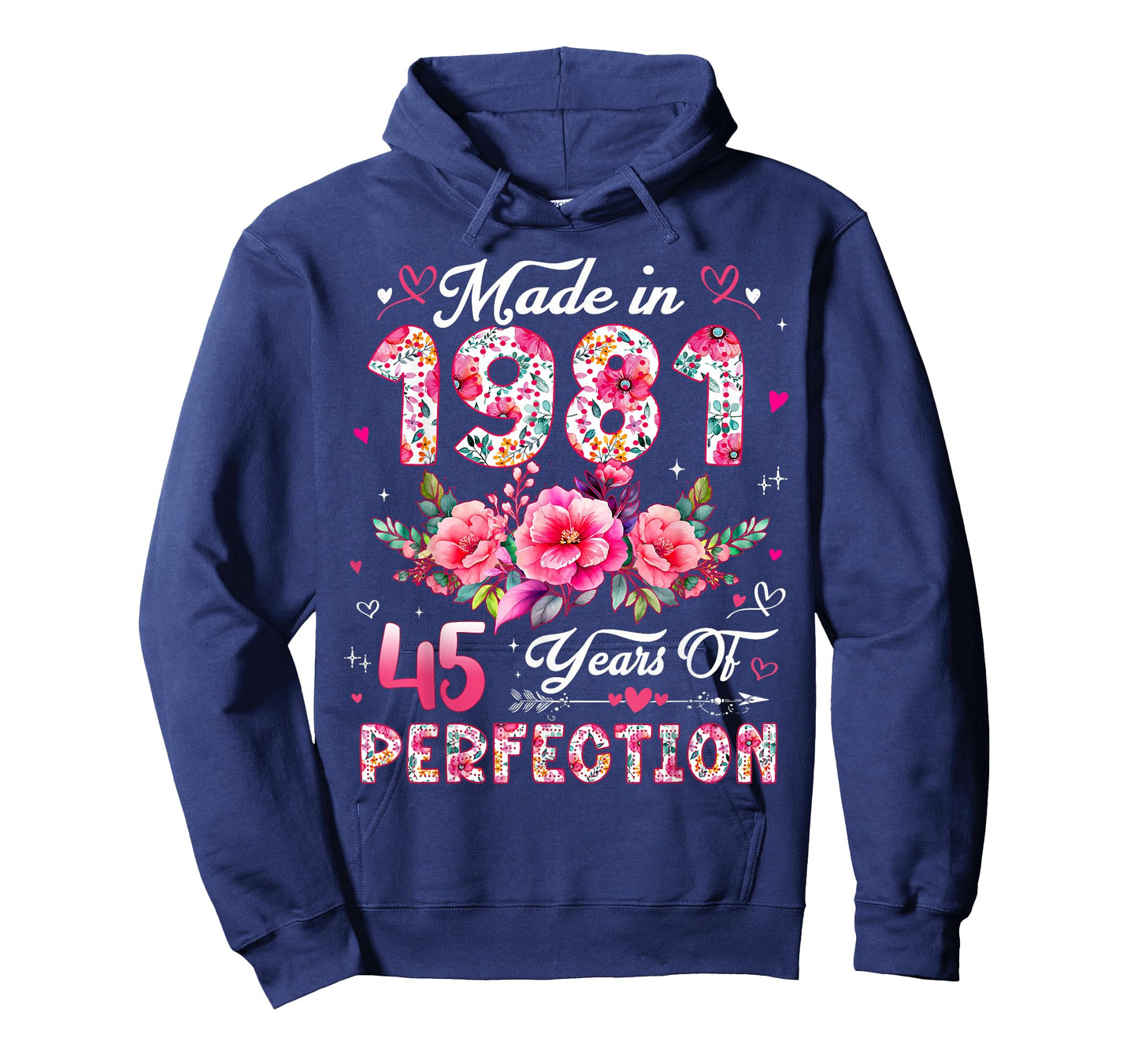 45 Year Old Made in 1981 Floral 45th Birthday Women T-Shirt