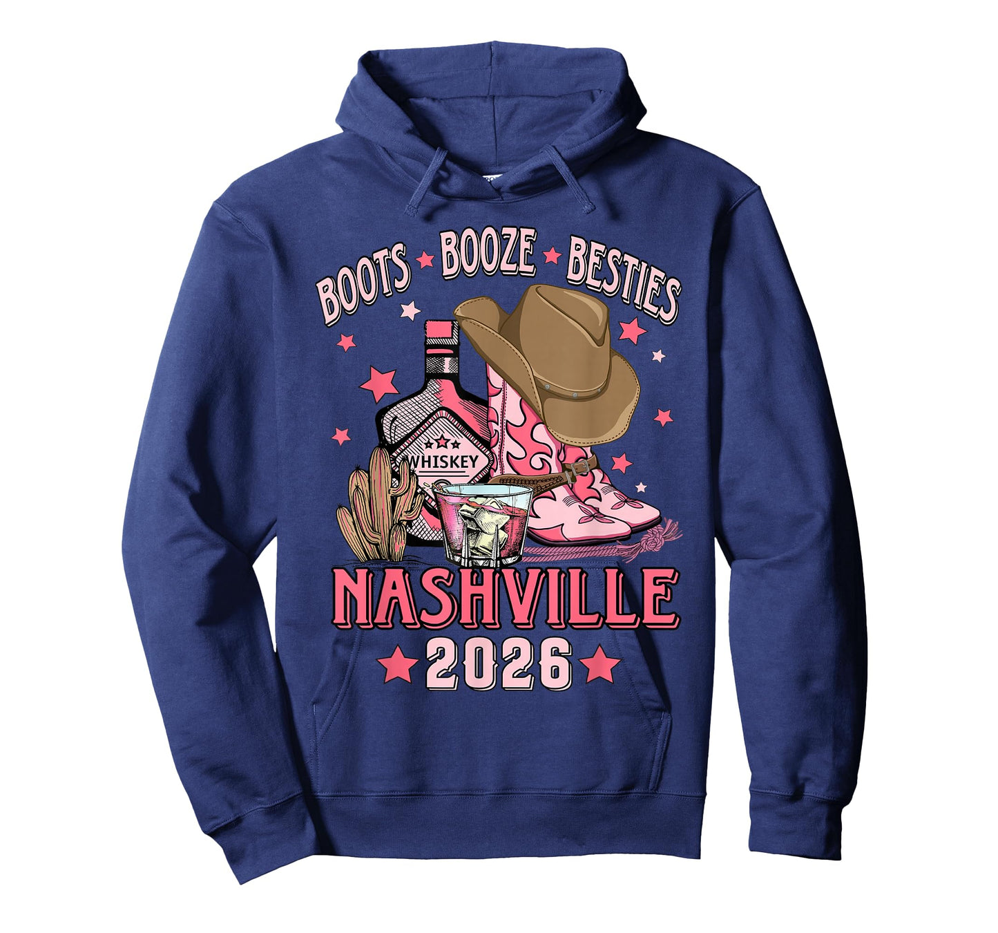 Boots Booze Besties Drinking Nashville Girls Trip 2026 T-Shirt