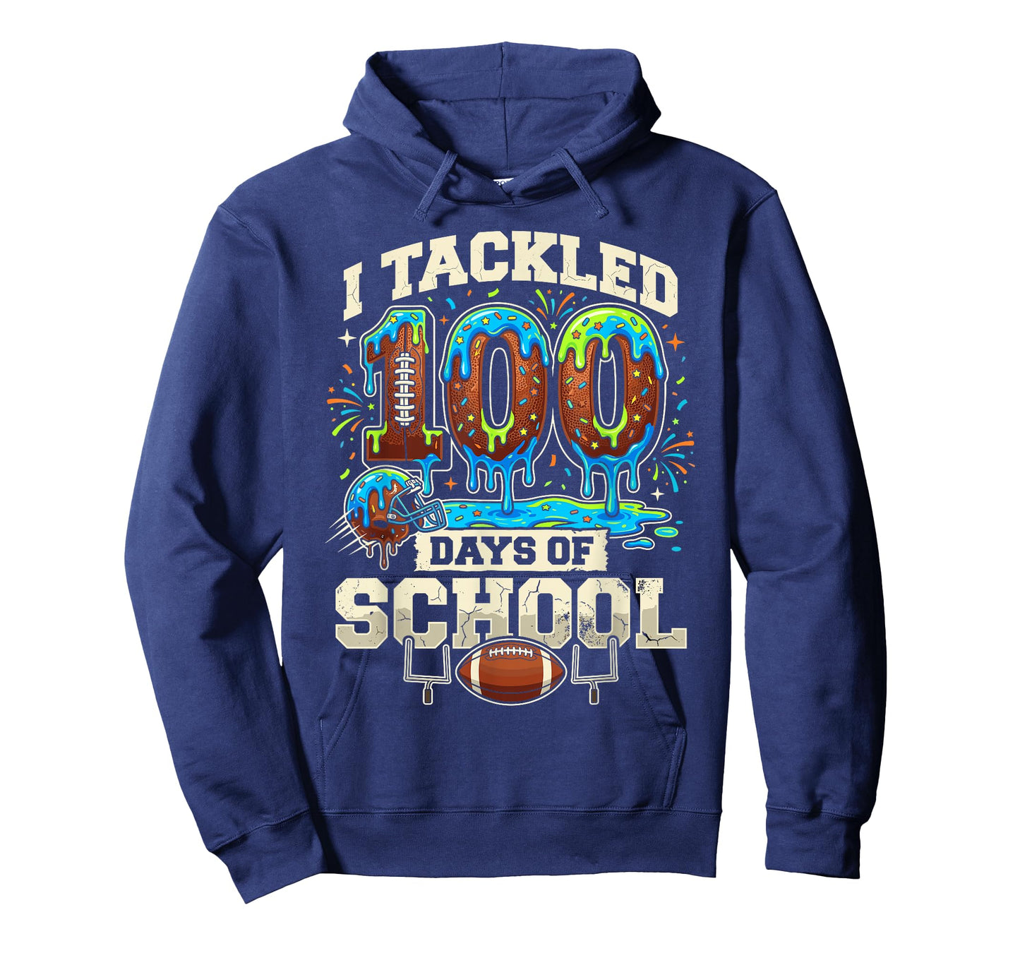 I Tackled 100 Day of School Teacher Student Football T-Shirt