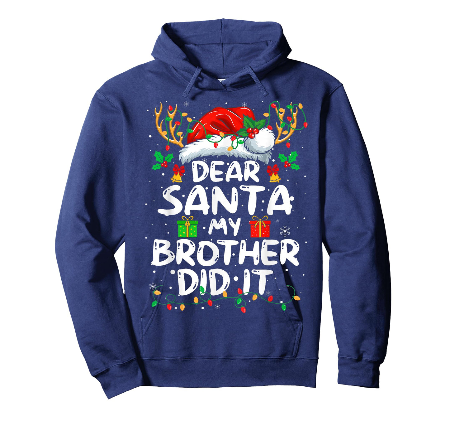 Dear Santa My Brother Did It Funny Christmas Boys Girls Kids T-Shirt