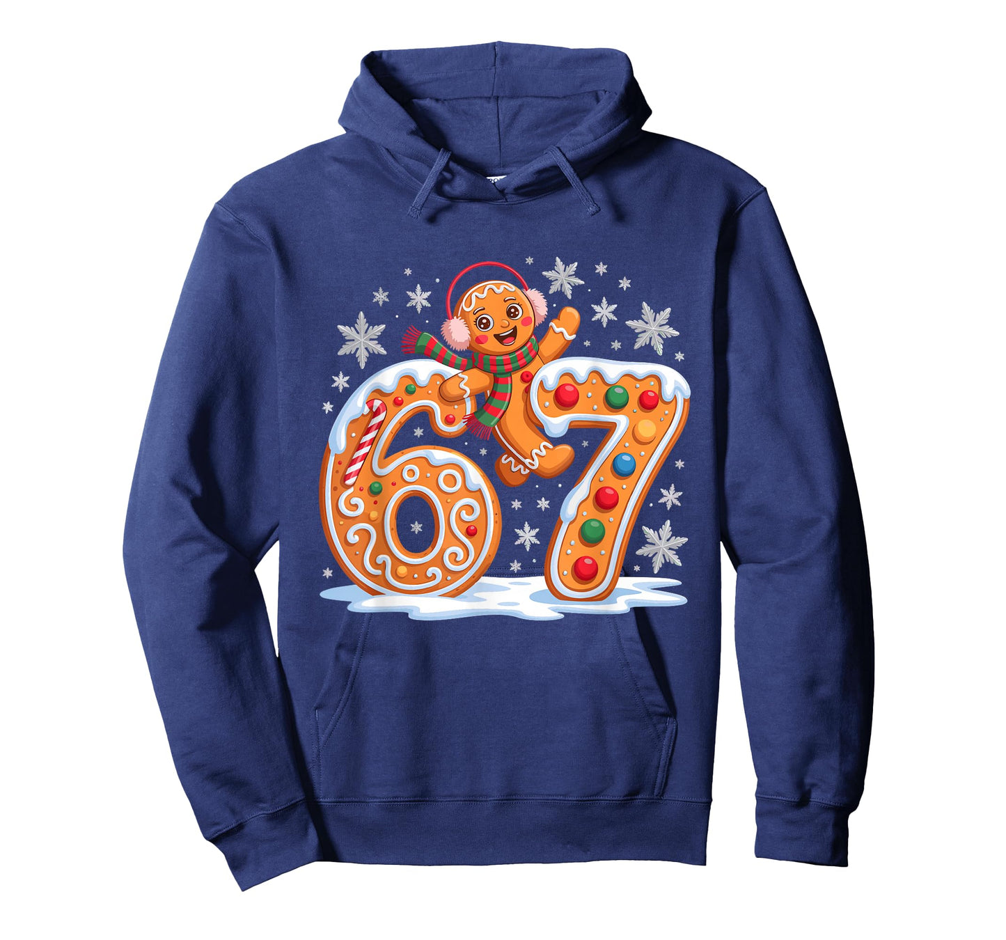 Funny Gingerbread Six Seven 67 Ice Cream Drip Christmas Girl T-Shirt