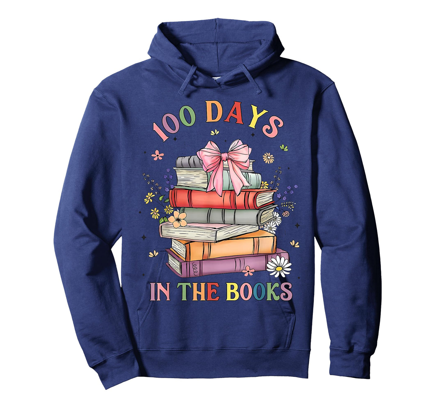 100 Days in The Books Reading Teacher 100th Day of School T-Shirt