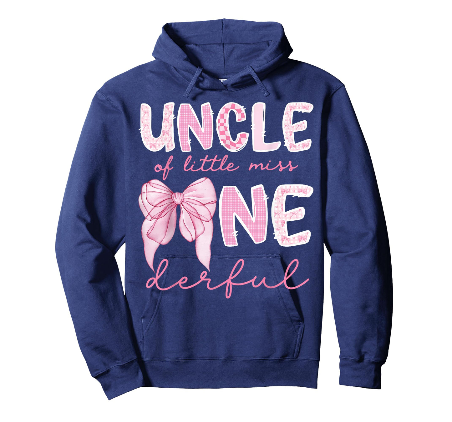 Uncle of Little Miss Onederful First Birthday Girl Bow T-Shirt