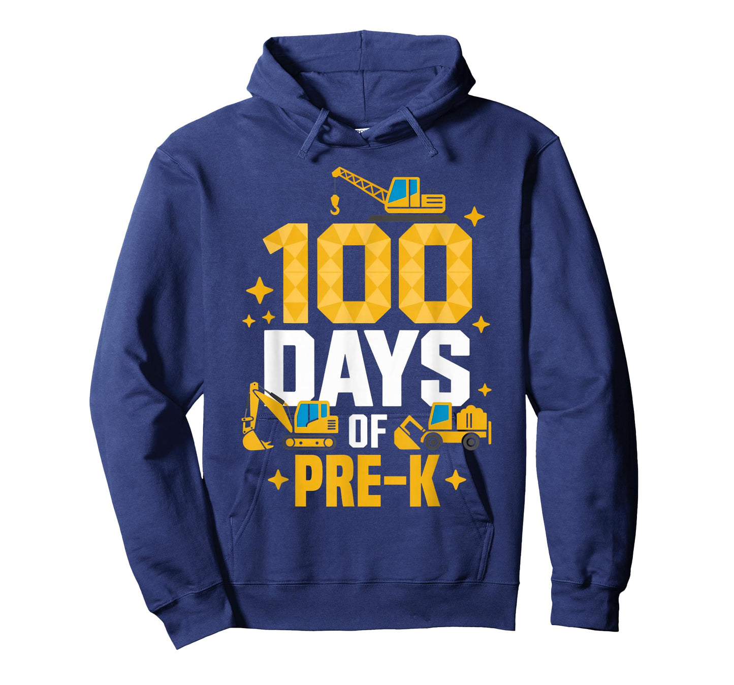 100 Days of Pre-K Toddlers Construction Vehicle Kids Boys T-Shirt