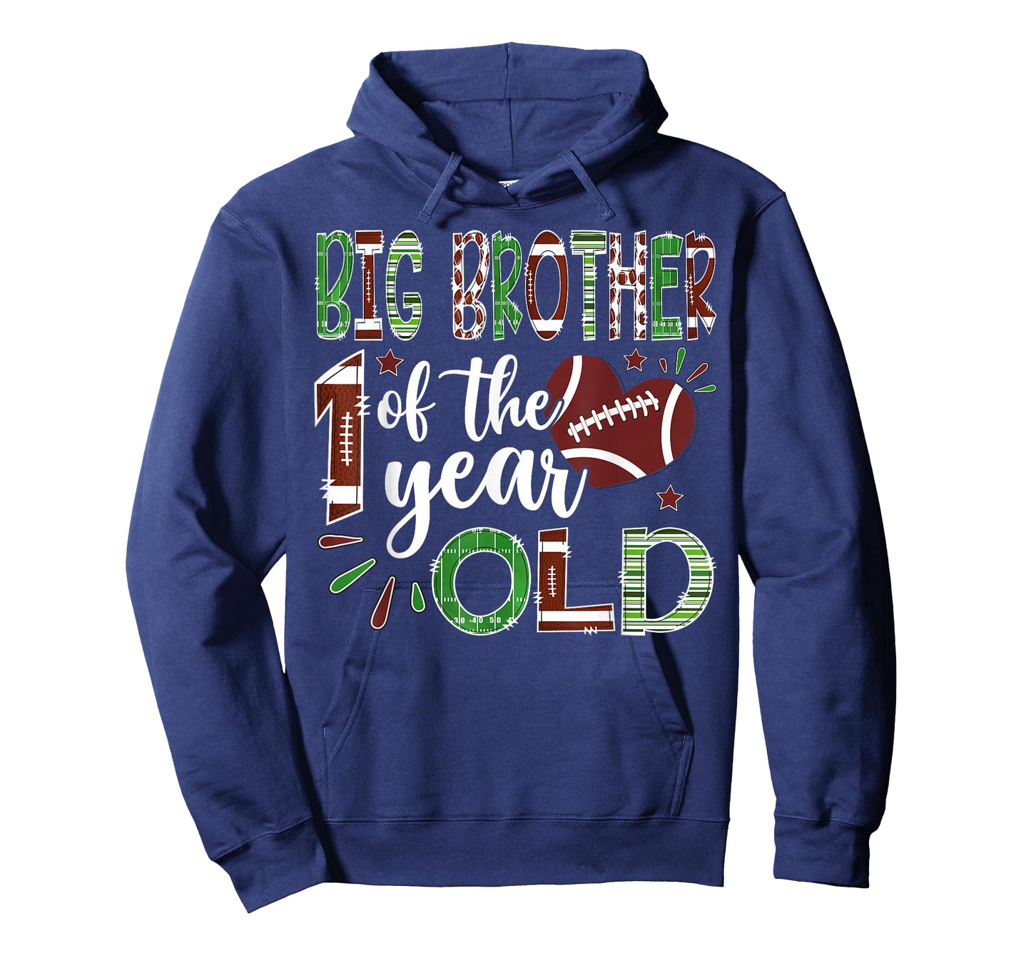 Big Brother of The 1 Year Old Football First Birthday Boy T-Shirt