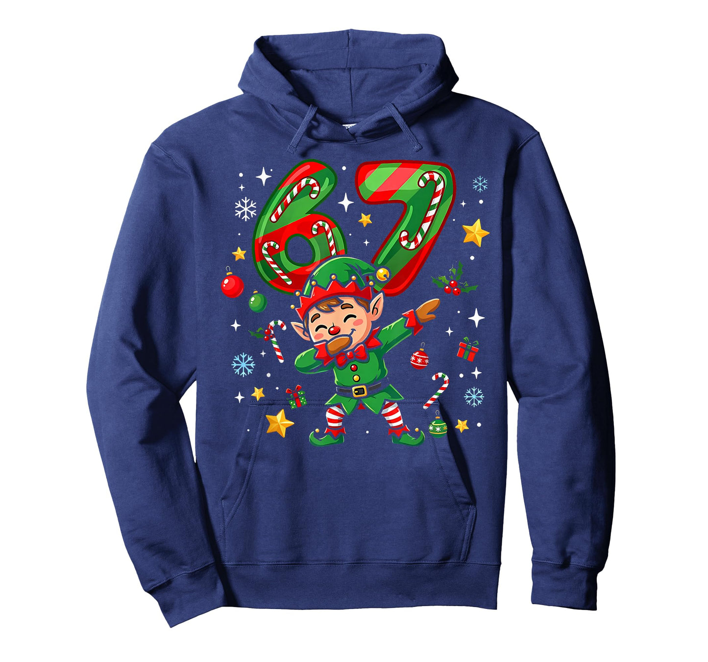 67 Christmas Funny 6 7 Slang Elf Dabbing Kids Boys Dab Xmas T-Shirt