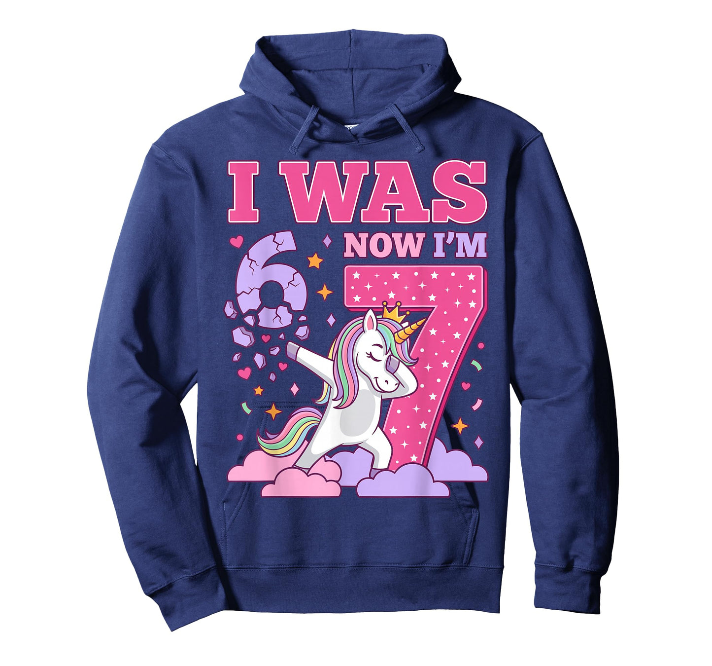 I was 6 Now I'm 7 Unicorn Girl 6 7 Birthday T-Shirt