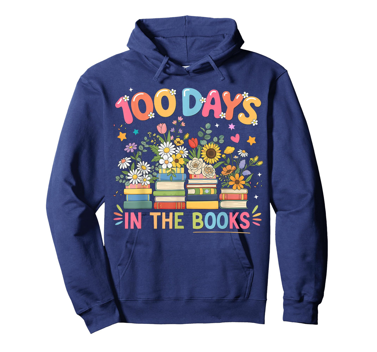 100th Day of School Teacher Floral 100 Days in The Books T-Shirt
