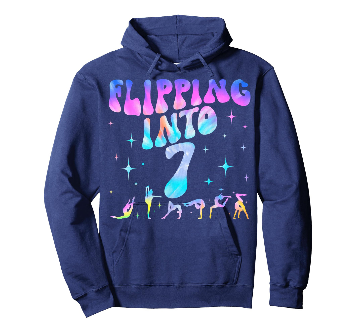 Flipping Into 7th Birthday Gymnastic 7 Years Old Girl Party T-Shirt