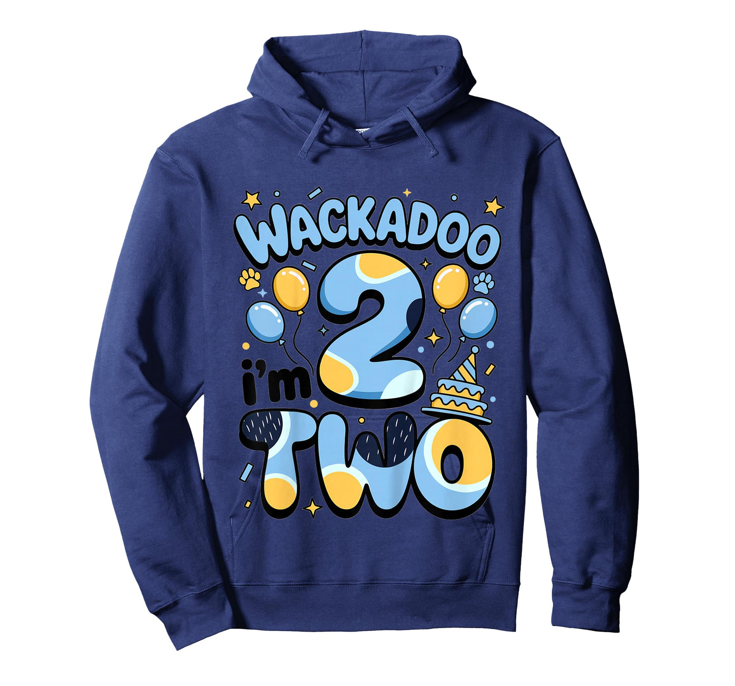 Wackadoo I'm Two 2nd Birthday Boy Toddler 2 Year Dog Lover T-Shirt