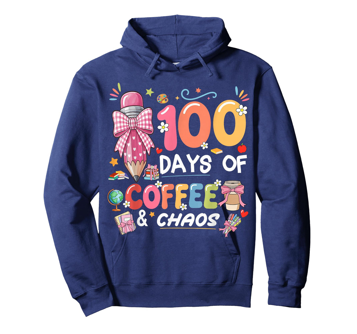 100th Day of School Teacher 100 Days Coffee Books T-Shirt