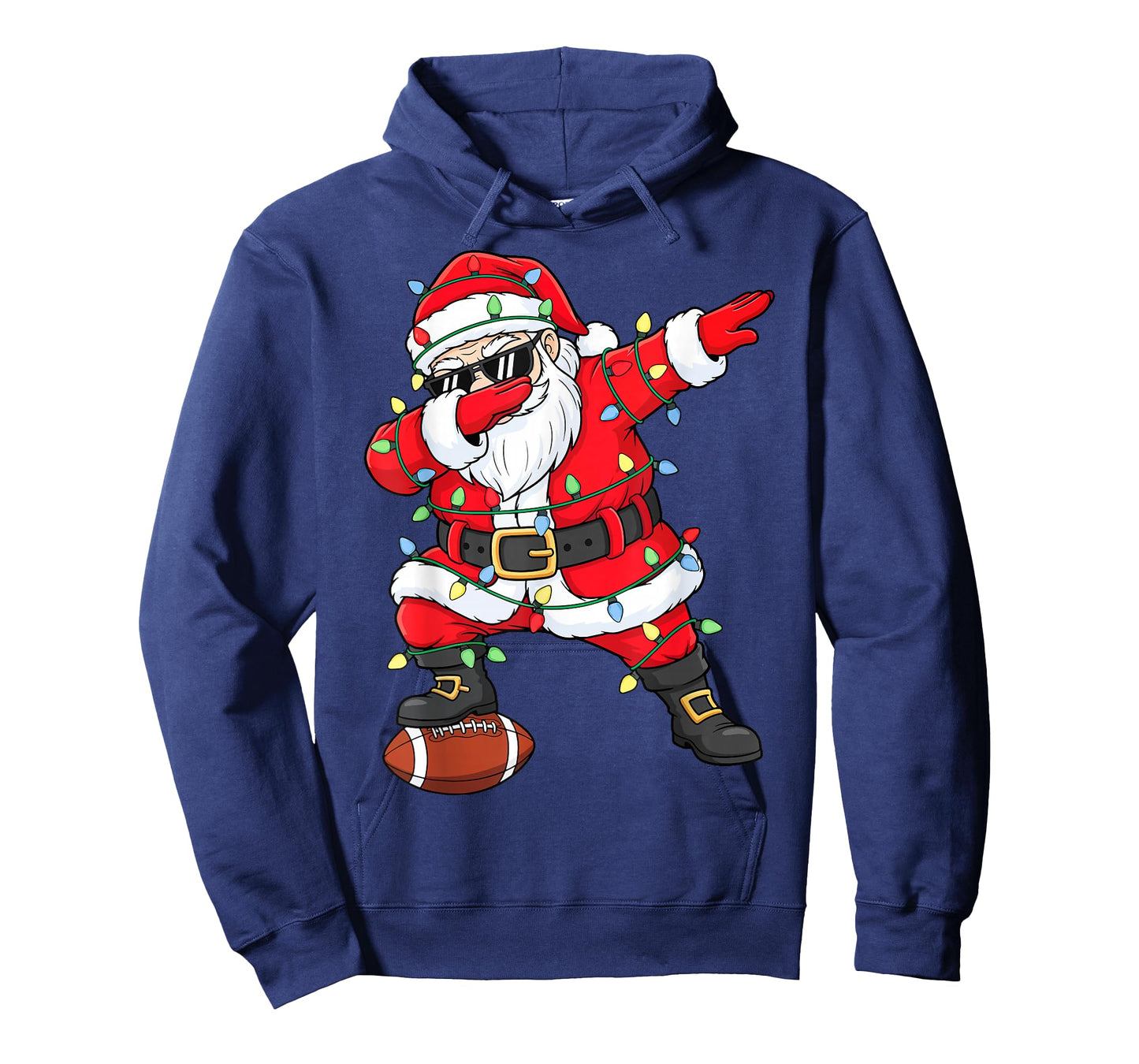 Dabbing Santa Funny Christmas Football Men Women Boys Girls T-Shirt