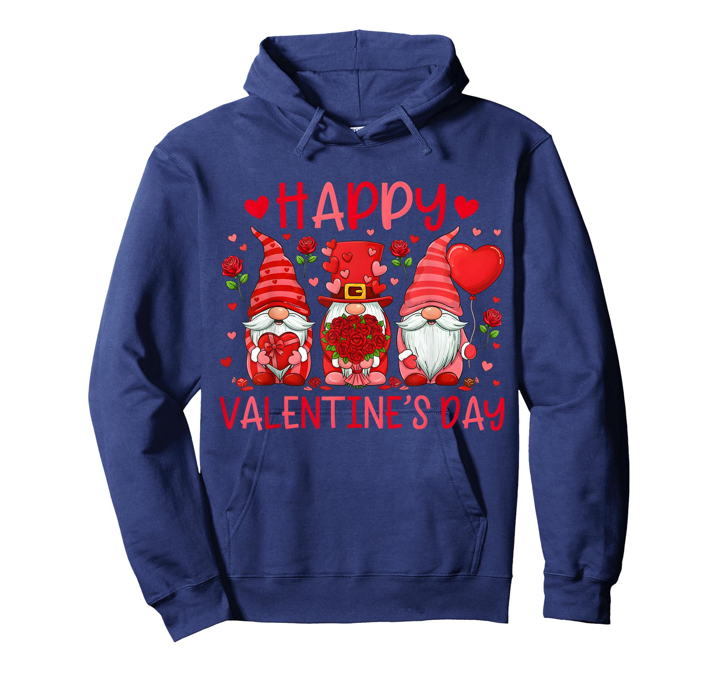 Cute Three Gnomes and Heart Love Happy Valentine's Day T-Shirt