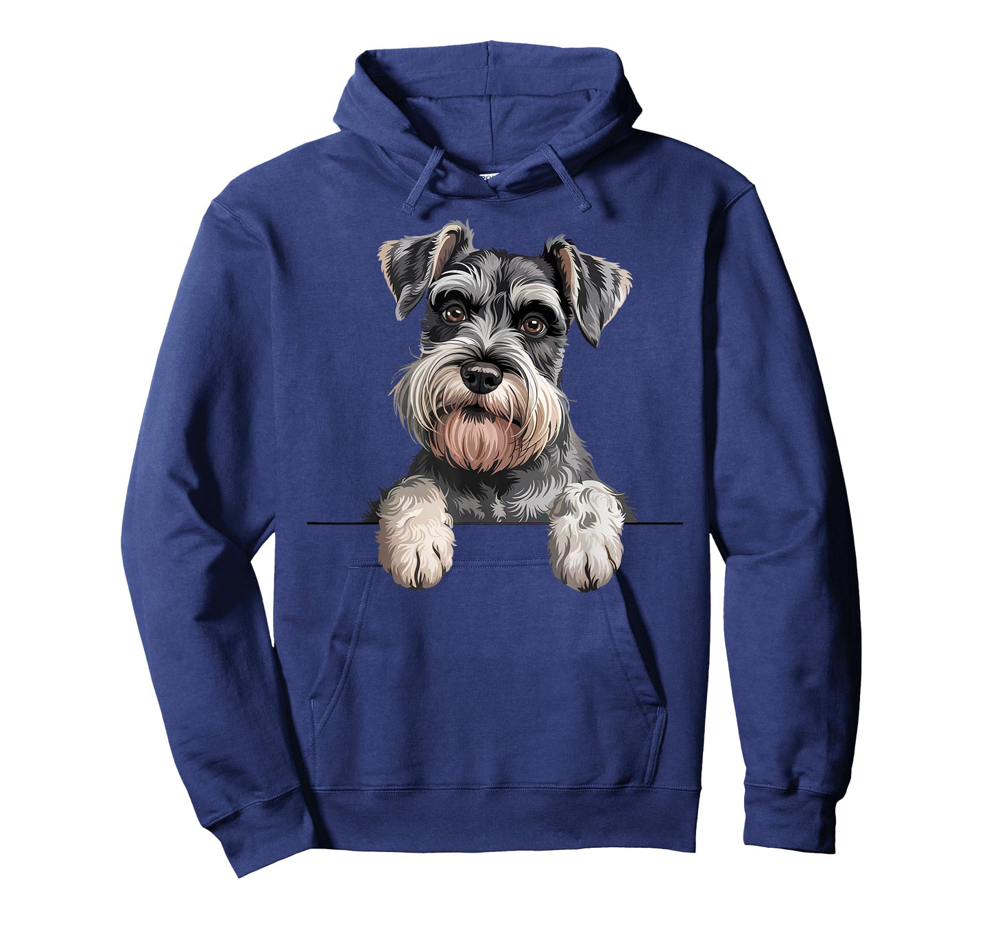 Schnauzer Funny Peeking Pocket Puppy Dog Lover T-Shirt