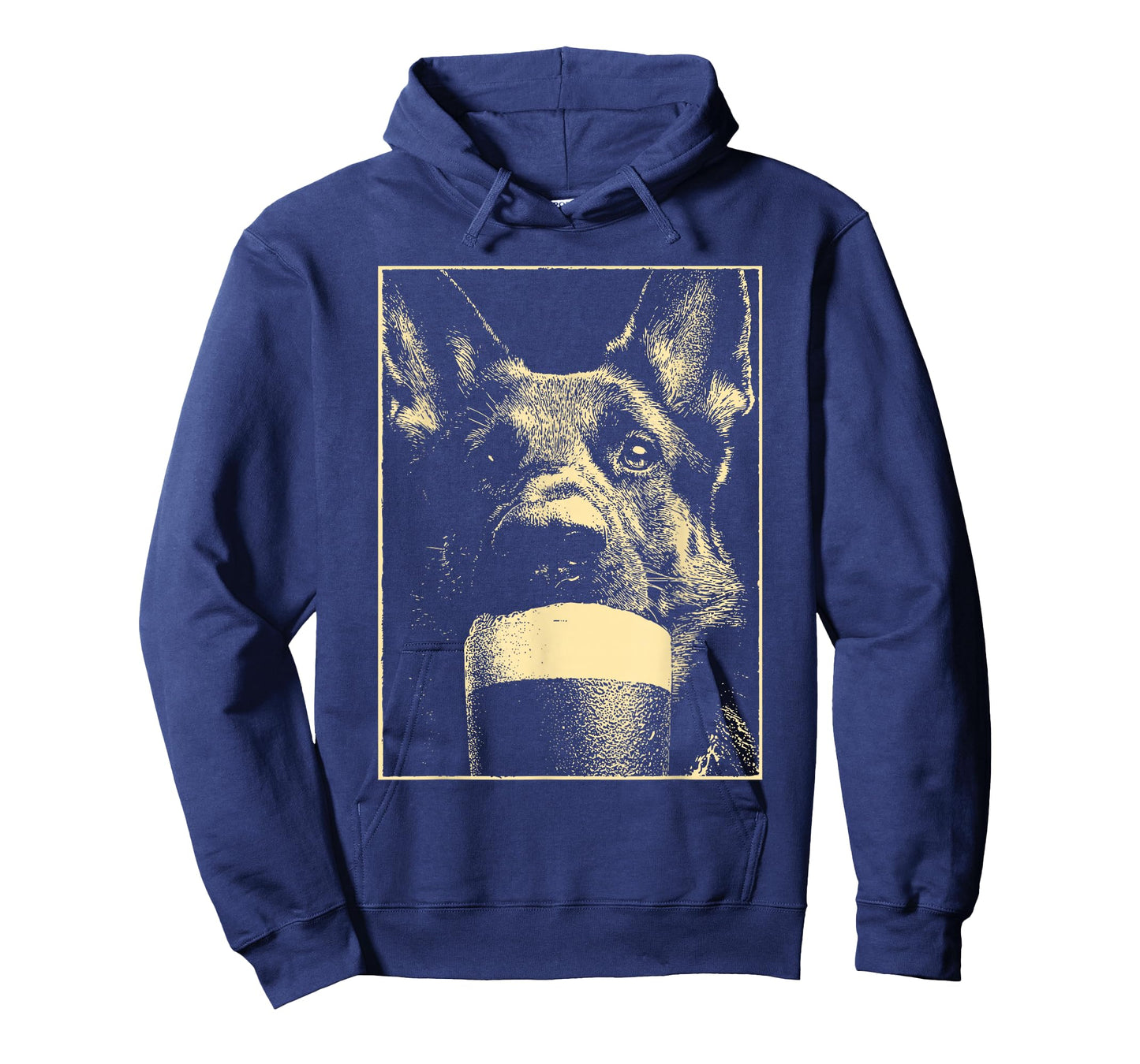 St Patricks Day German Shepherd Dog with Beer Drinking Humor T-Shirt