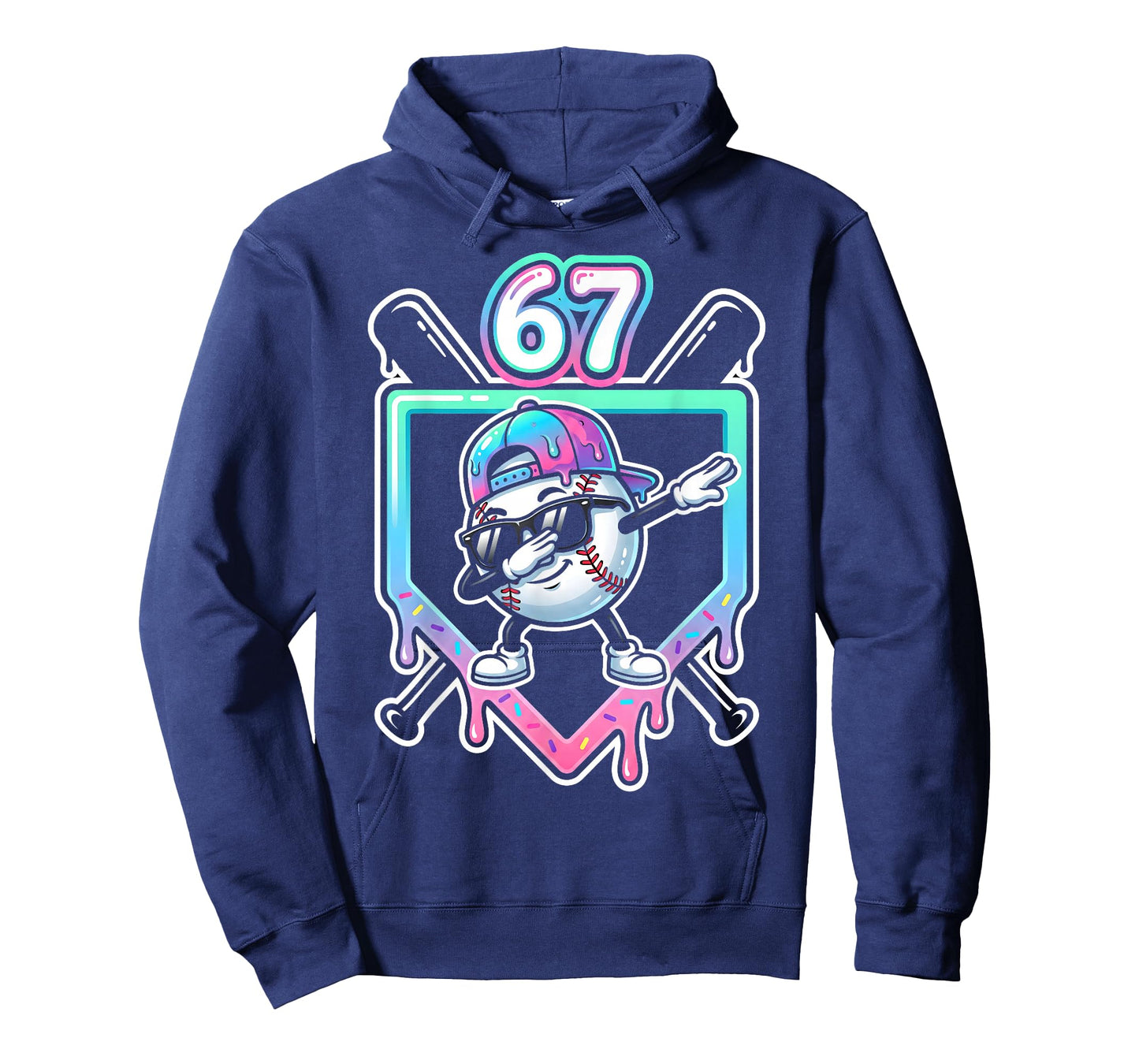 Baseball Ice Cream Drip 67 Player Dabbing Six Seven Boys T-Shirt