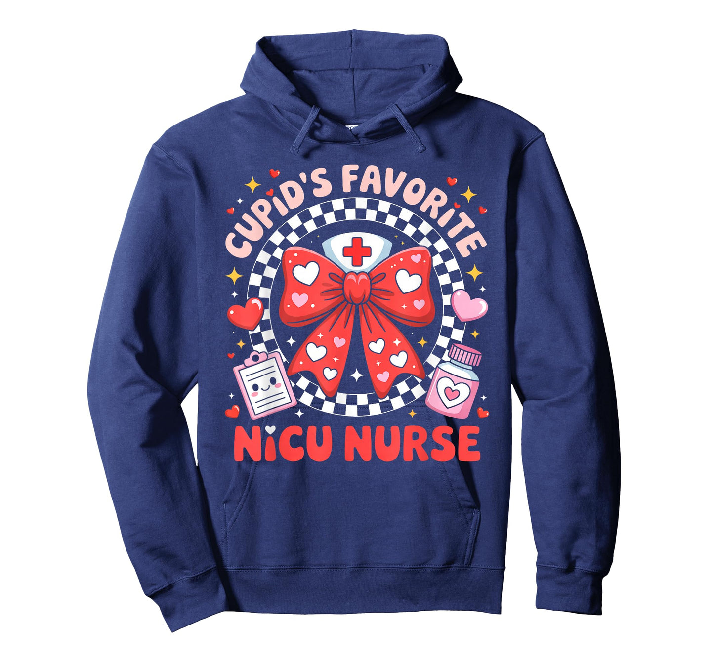 Cupids Favorite NICU Nurse Valentine Coquette Bow Girl Women T-Shirt