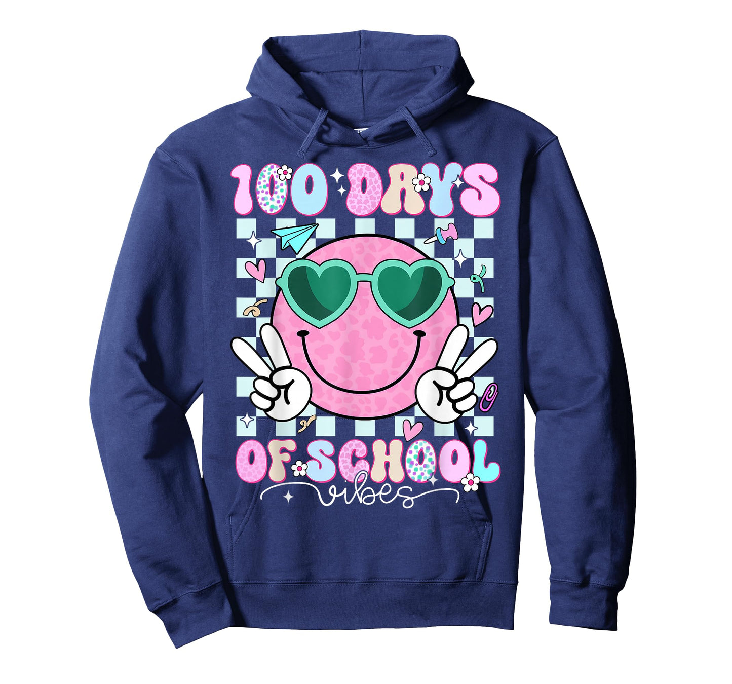 100th Day of School Vibes Cute Smile Face 100 Days of School T-Shirt