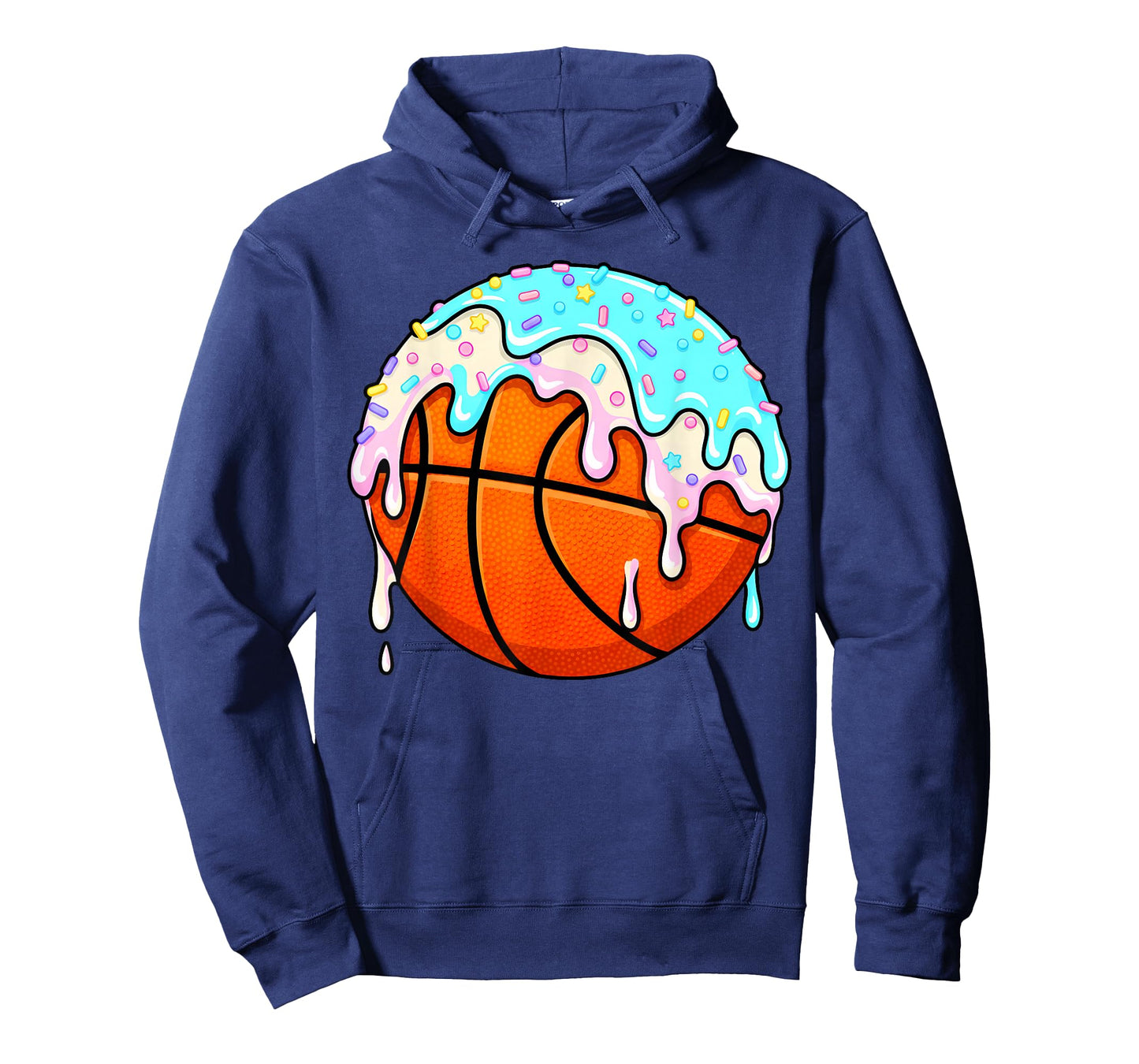 Basketball Hoop Ice Cream Drip Sport Player Boys Girls Youth T-Shirt