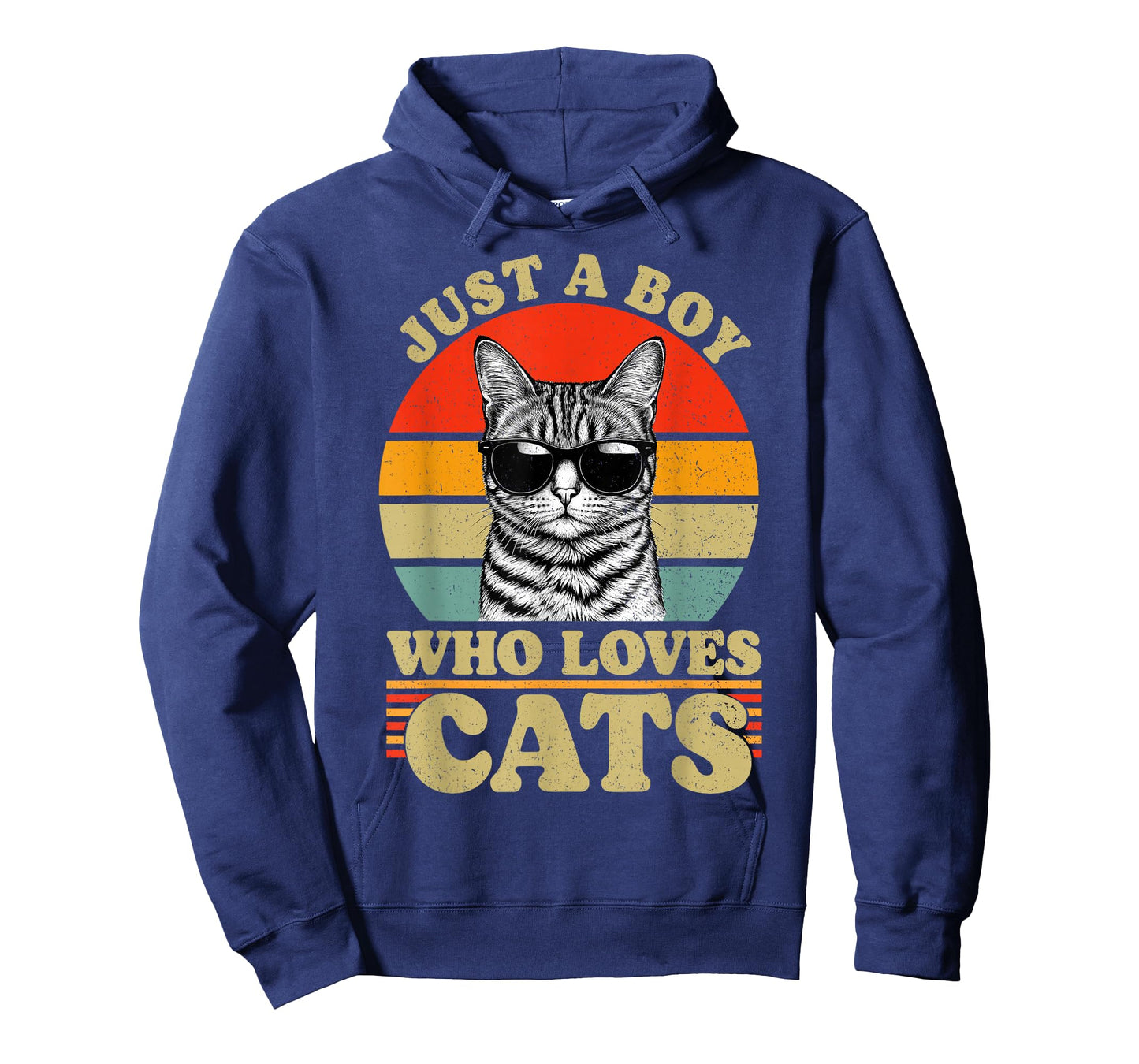 Just A Boy Who Loves Cats Vintage for Mens Kids Boys T-Shirt